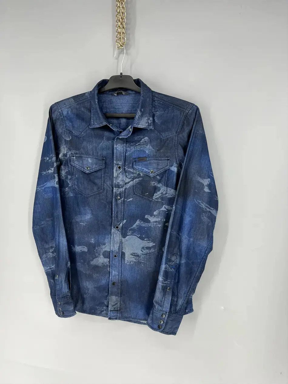 Diesel Diesel Industry Pearl Snap Denim Long Sleeve Shirt Size M Size US M / EU 48-50 / 2 - 3 Thumbnail