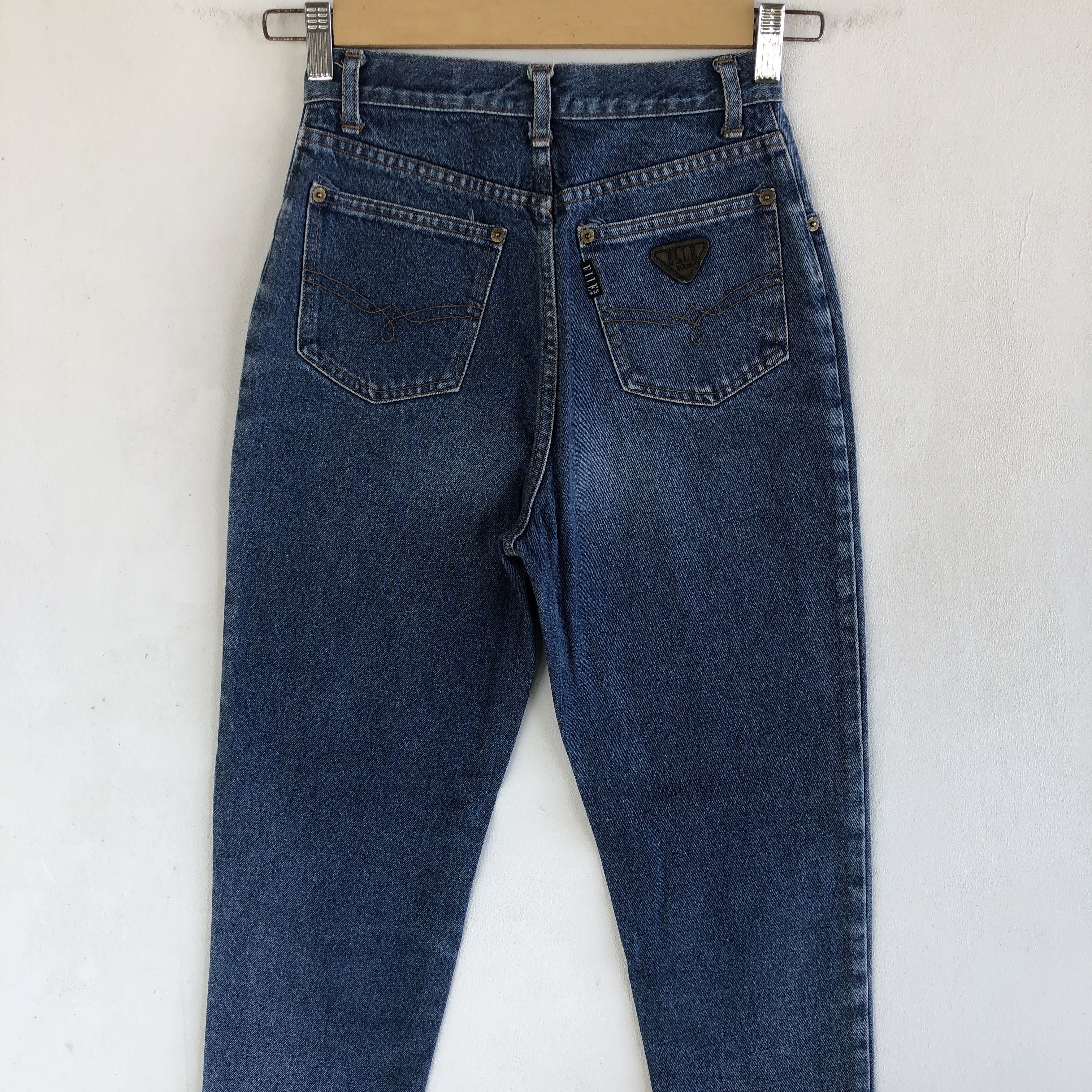 Japanese Brand Vintage 90s Elle Faded Jeans Elle Tapered Denim Size 22" - 4 Thumbnail