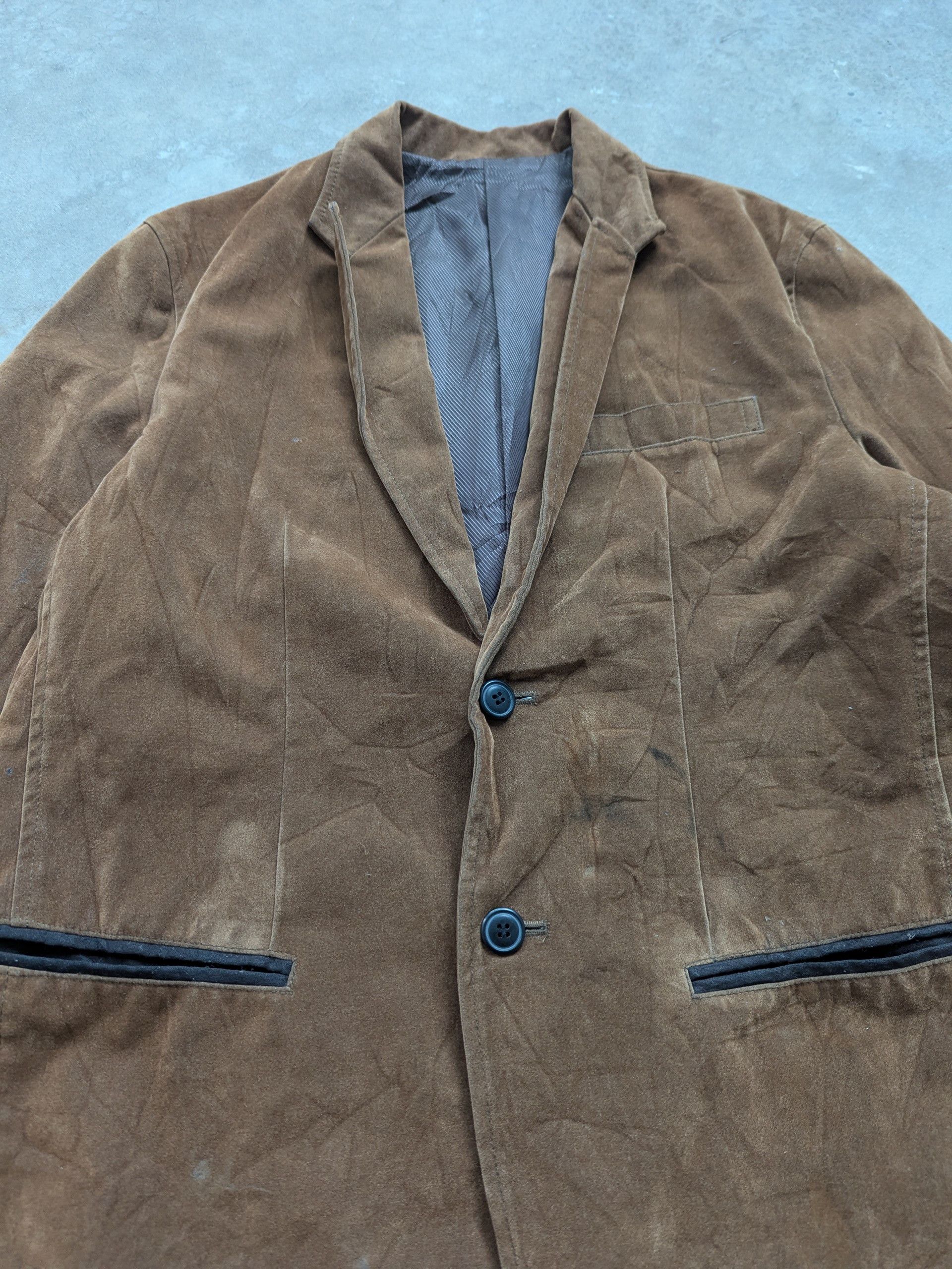 Japanese Brand × Velvet × Vintage Vintage 1990s Velvet Blazer Brown by Pazzo Size US M / EU 48-50 / 2 - 8 Thumbnail