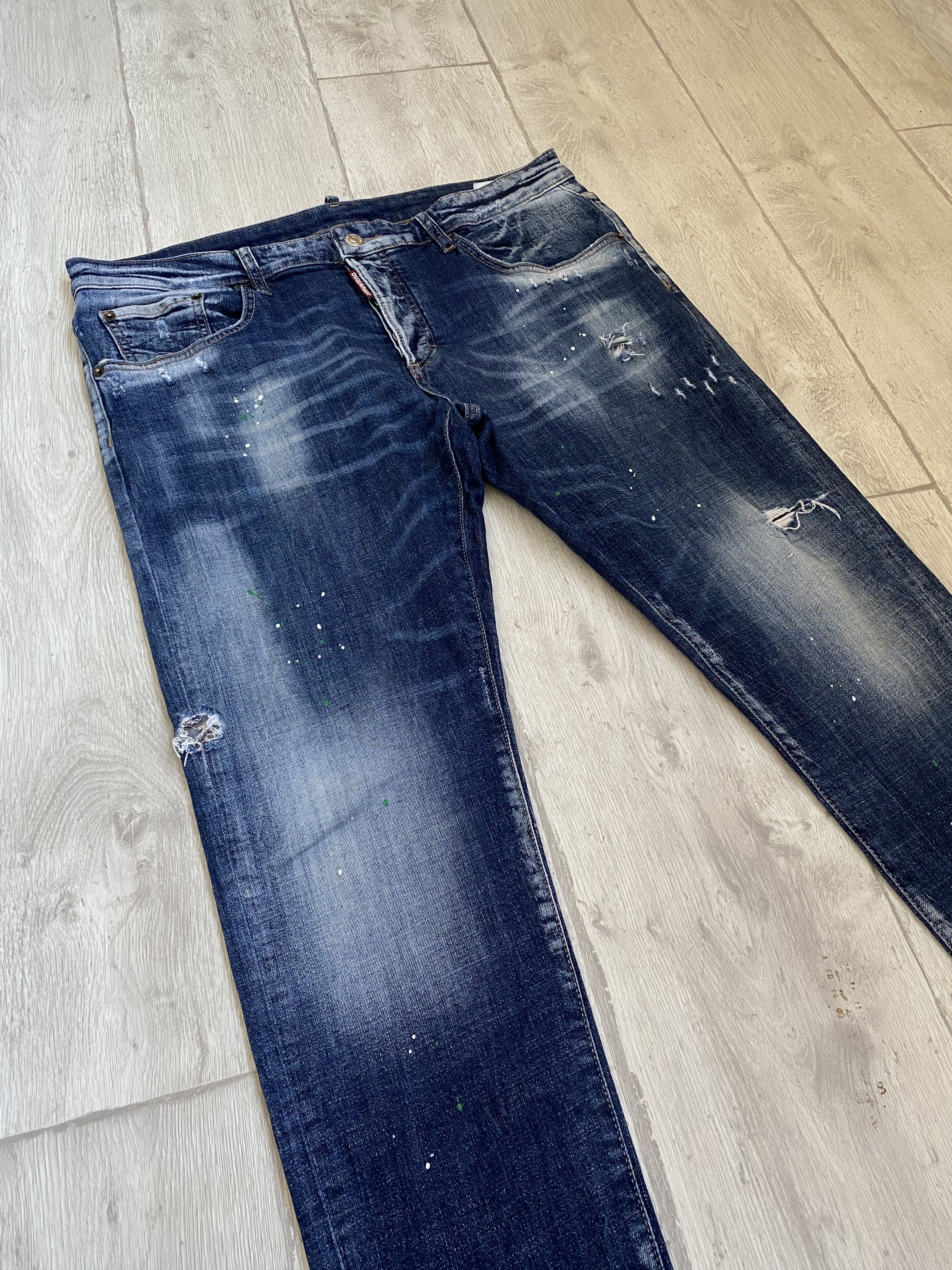 Dsquared2 × Hysteric Glamour × If Six Was Nine Rare vintage y2k Dsquared2 distressed painted skinny jeans Size US 38 / EU 54 - 5 Thumbnail