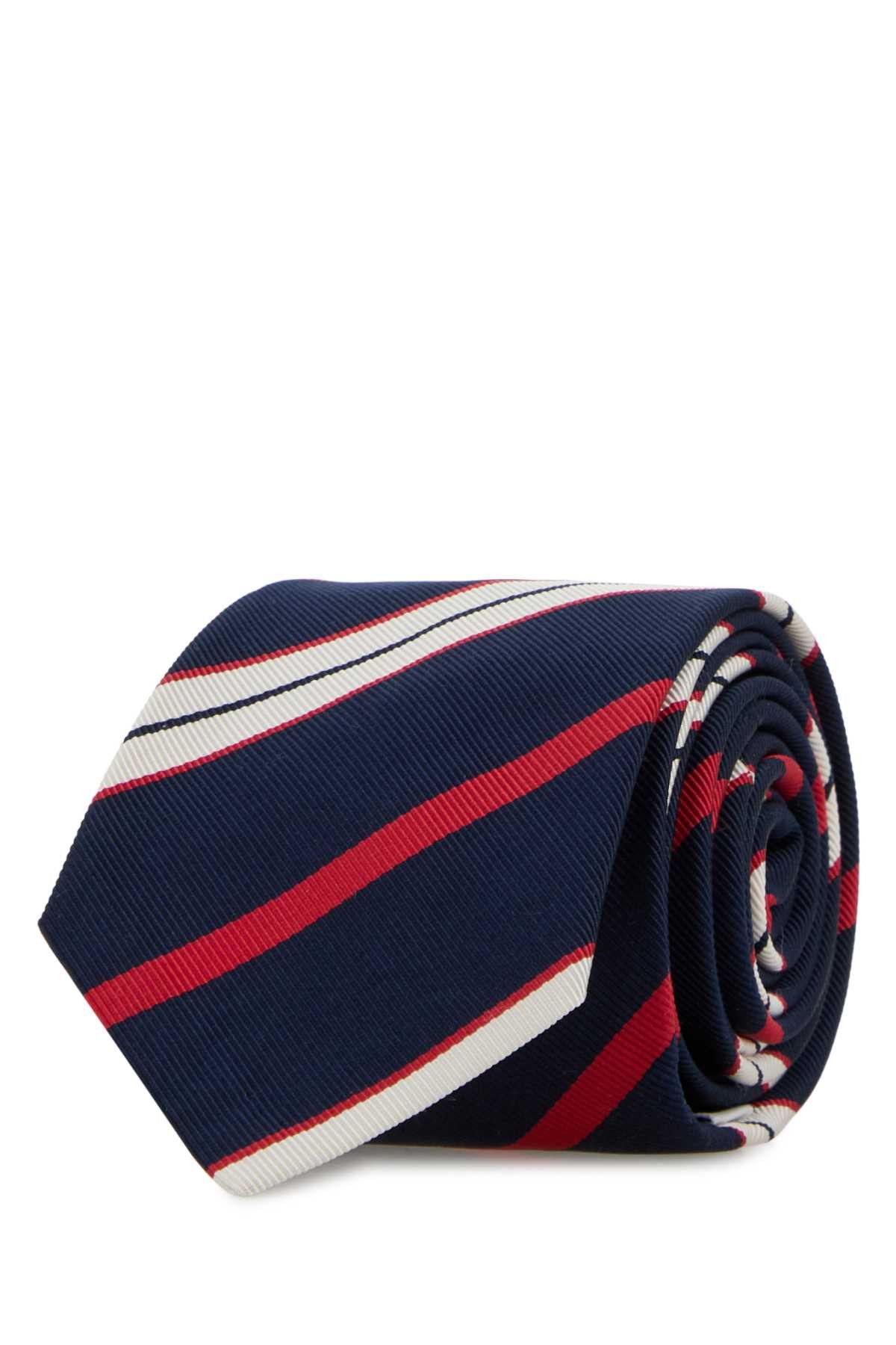 Thom Browne Embroidered Silk Blend Tie Size ONE SIZE - 1 Thumbnail