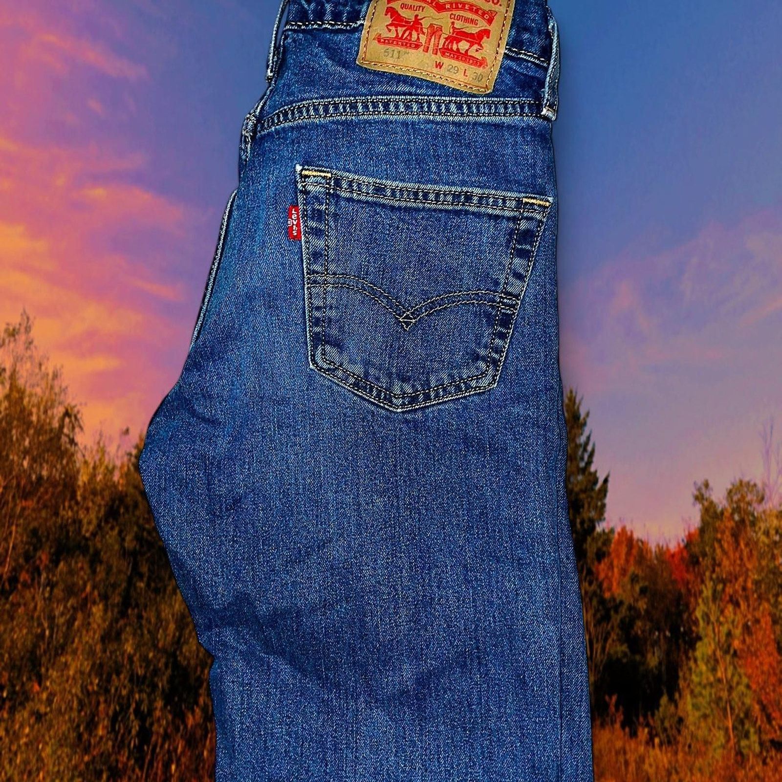 Levi's Levis 511 blue jeans denim Size US 29 - 1 Thumbnail