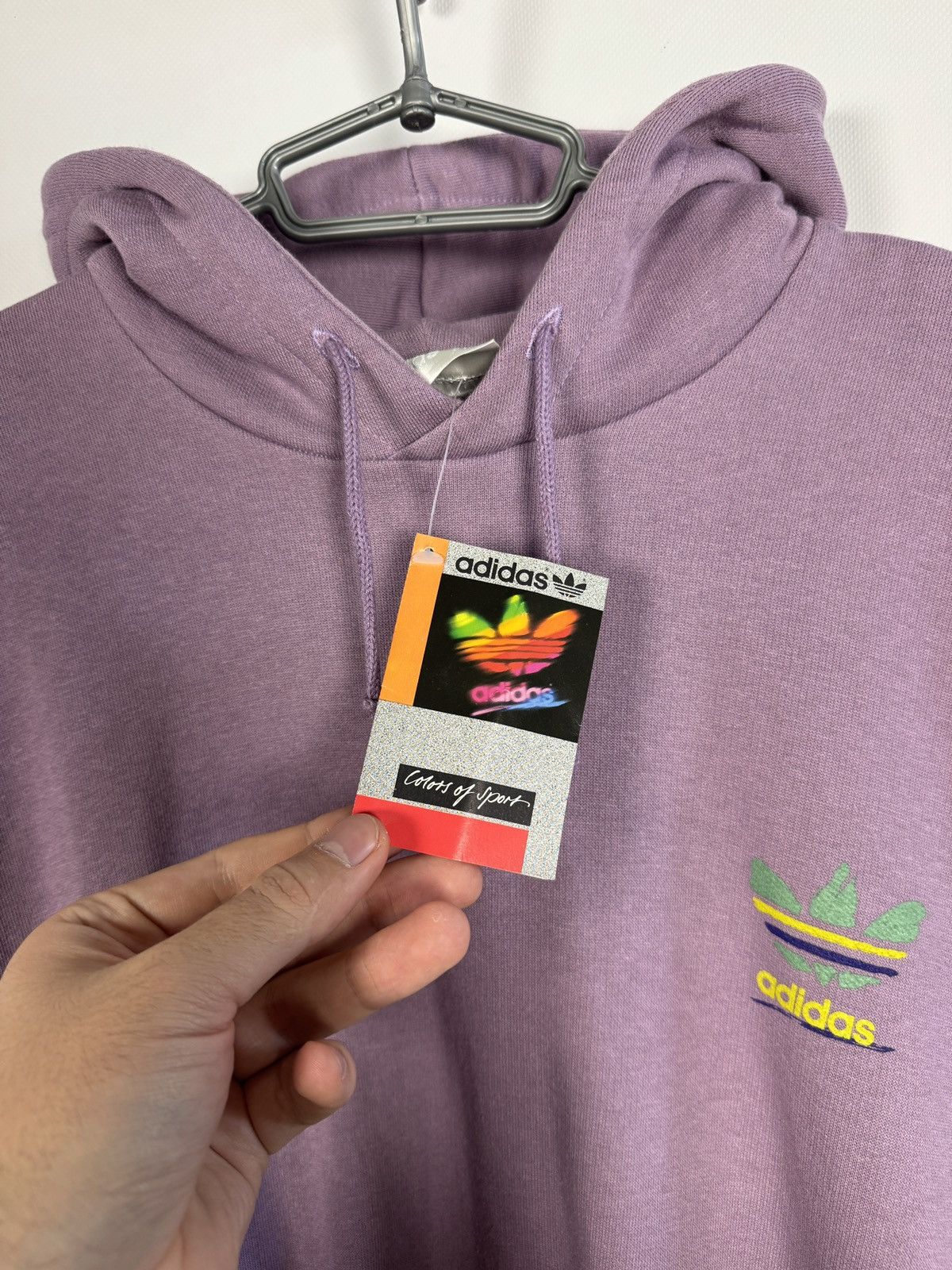 Adidas Adidas Vintage Purple Hoodie 90s Retro Sweatshirt Size M/L Size US L / EU 52-54 / 3 - 7 Thumbnail