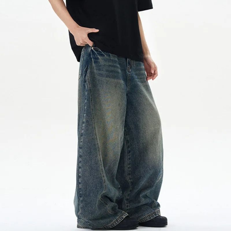 Japanese Brand × Jean Washed Tie Flower Curved Knife Trendy Baggy Size US 31 - 2 Thumbnail