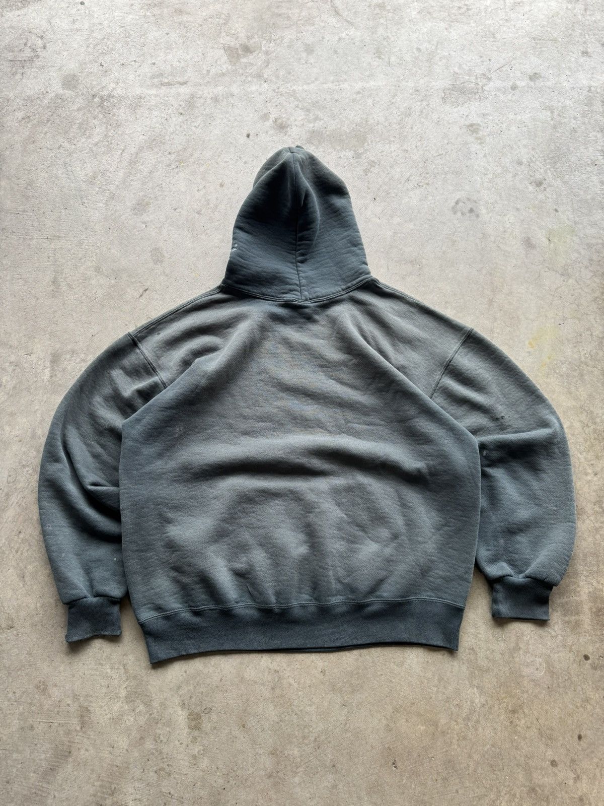 Akimbo Club × Russell Athletic × Vintage Vintage 90s Russell Athletic Blank Faded Green Hoodie Size US XL / EU 56 / 4 - 4 Thumbnail