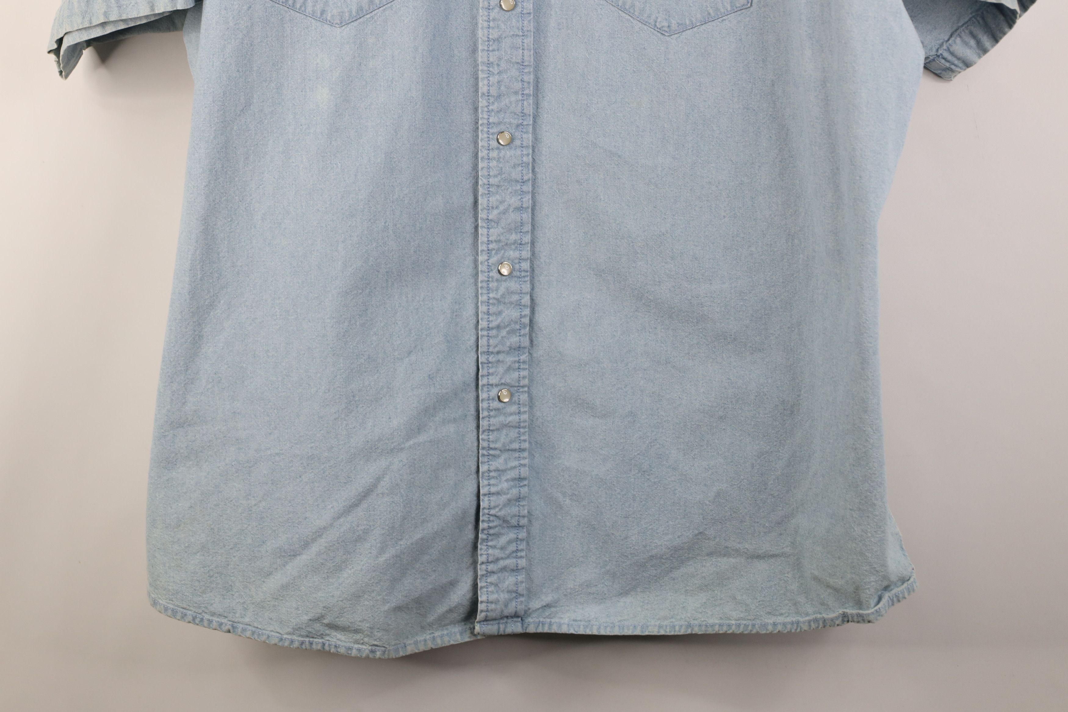 Vintage Vintage 90s Streetwear Cowboy Denim Snap Button Shirt Size US XXL / EU 58 / 5 - 3 Thumbnail