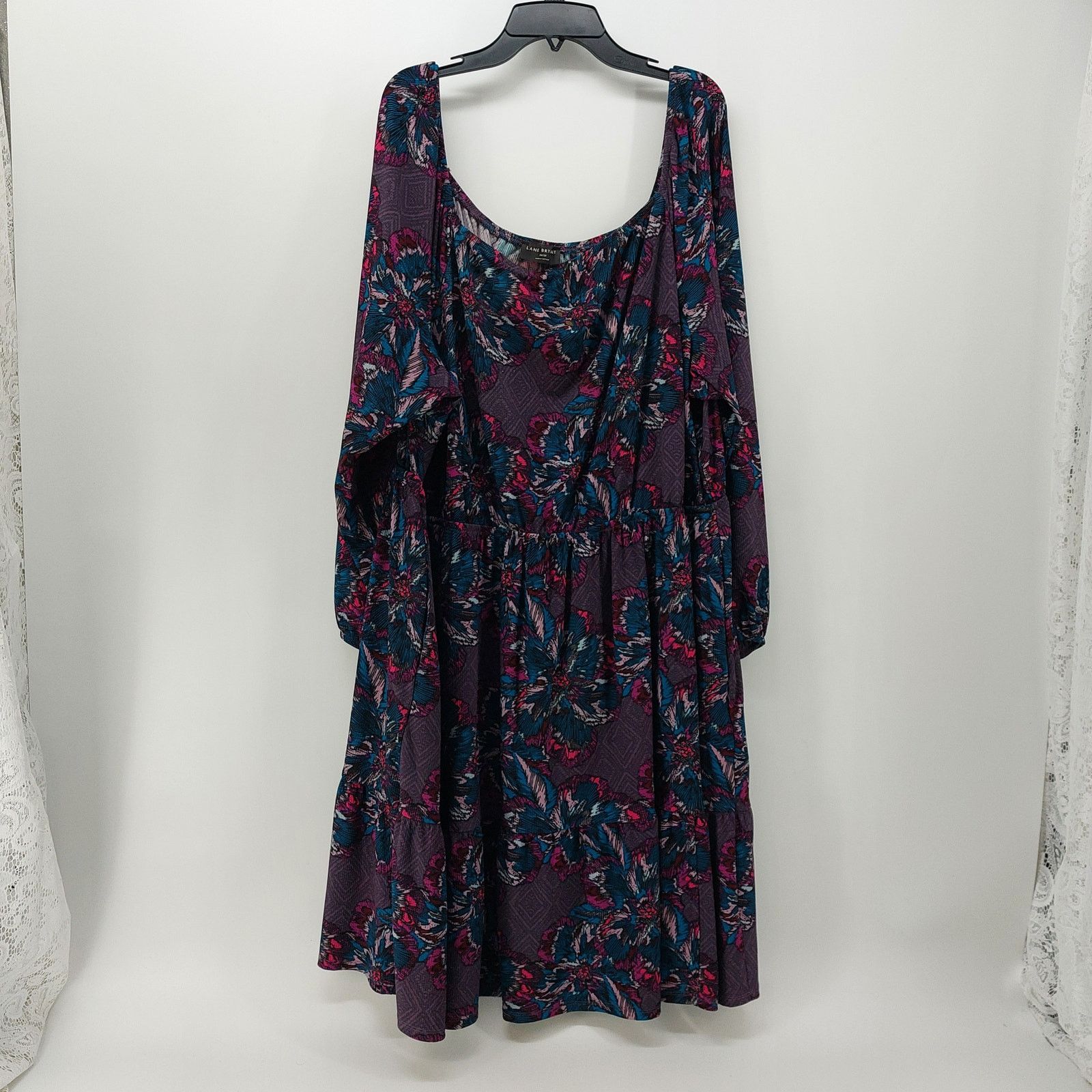 Other Lane Bryant Purple Floral Dress Plus Size 26 28 Pockets Size 4XL / US 24-26 - 15 Thumbnail
