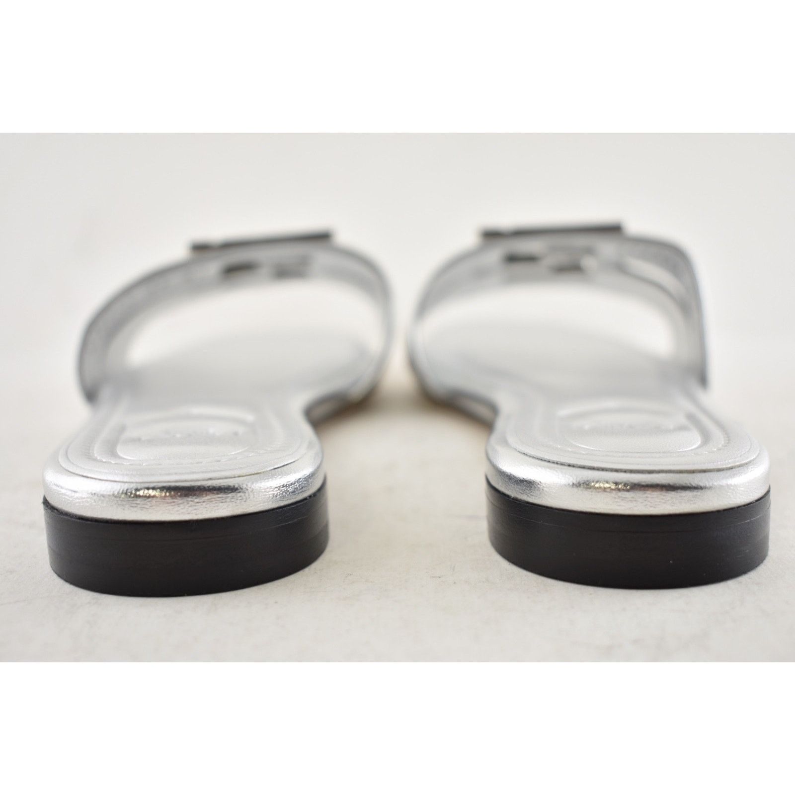 Fendi Fendi Fold Argento Silver FF Monogram Mule Slide Sandal 37 Size US 7 / IT 37 - 18 Thumbnail
