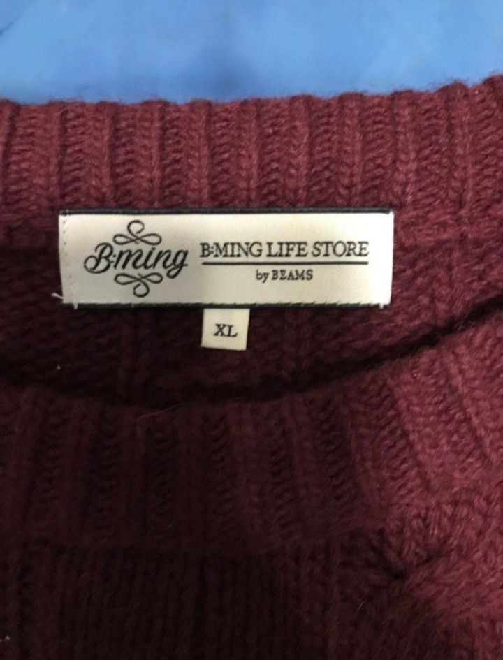 Beams Plus × Japanese Brand × Vintage B Ming by Beams Cable Sweater / Crewneck Size US XL / EU 56 / 4 - 2 Thumbnail