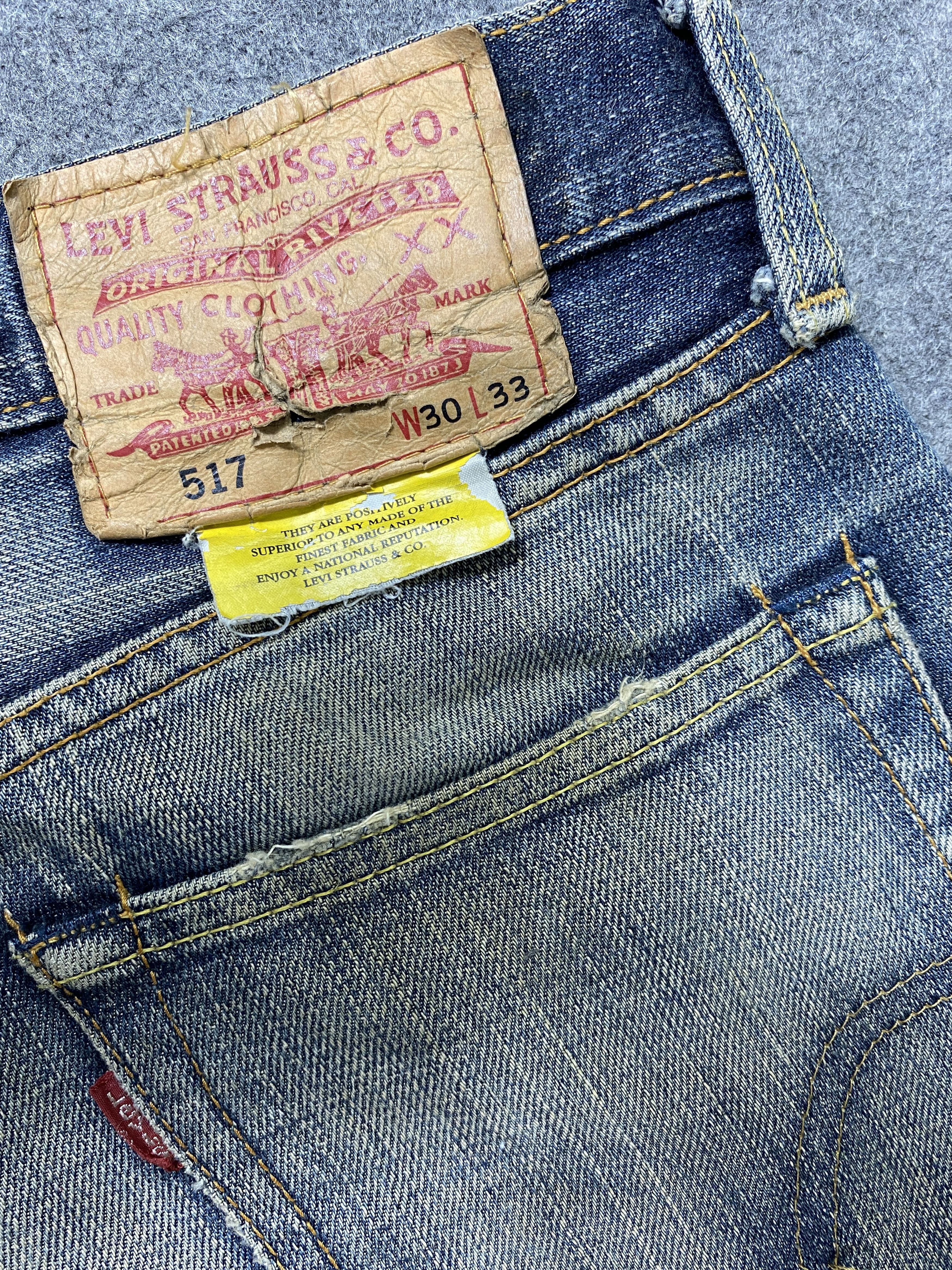 Japanese Brand Earth Tone Vintage Levi's 517 Flared 30x30 Denim -JN2327 Size US 30 / EU 46 - 9 Thumbnail