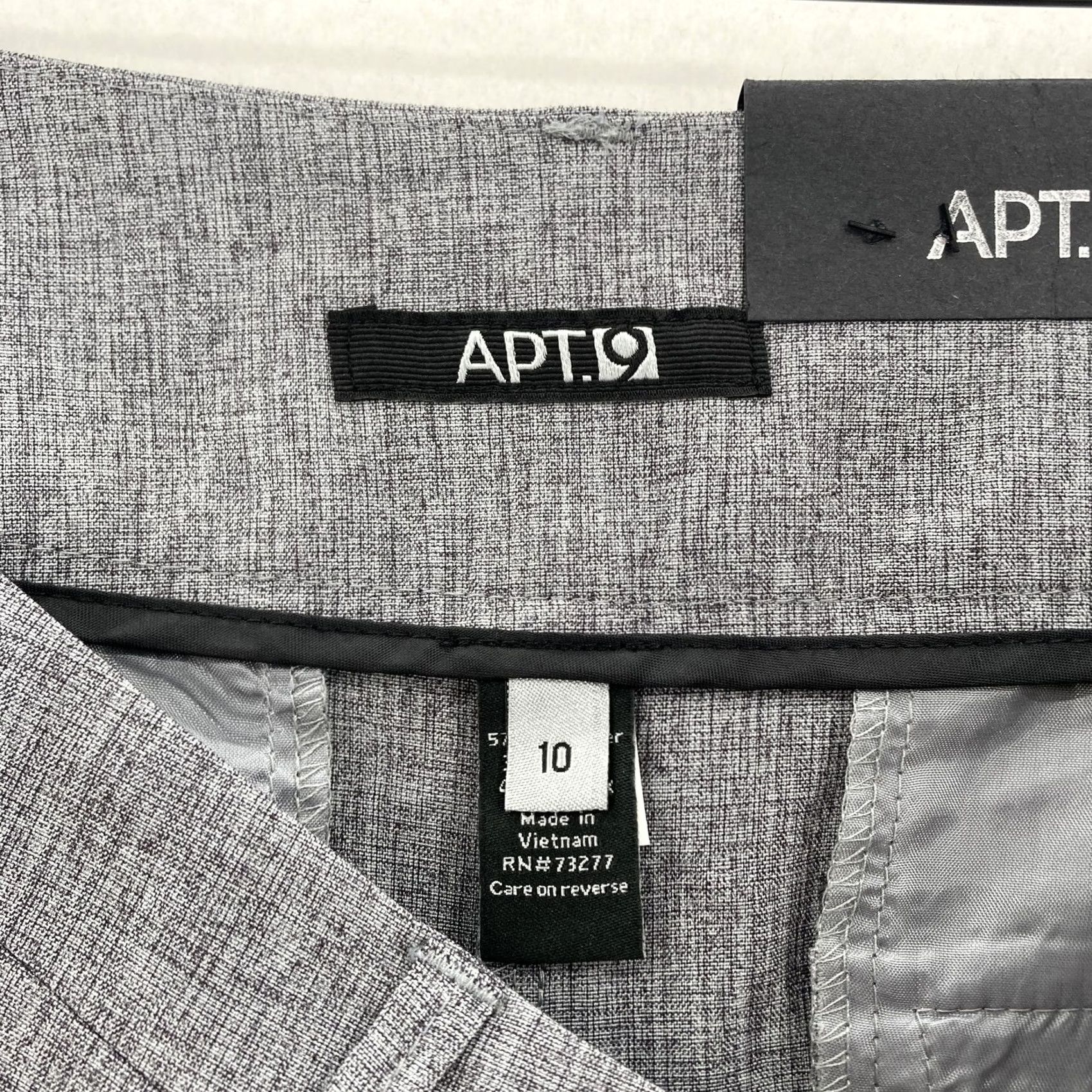 Apt. 9 VINTAGE? No. APT. 9 Pants Womens 10 Gray Trouser Mid Rise Straight Relaxed Shaping Stretch Dress Pants Workwear Size 32" / US 10 / IT 46 - 5 Thumbnail