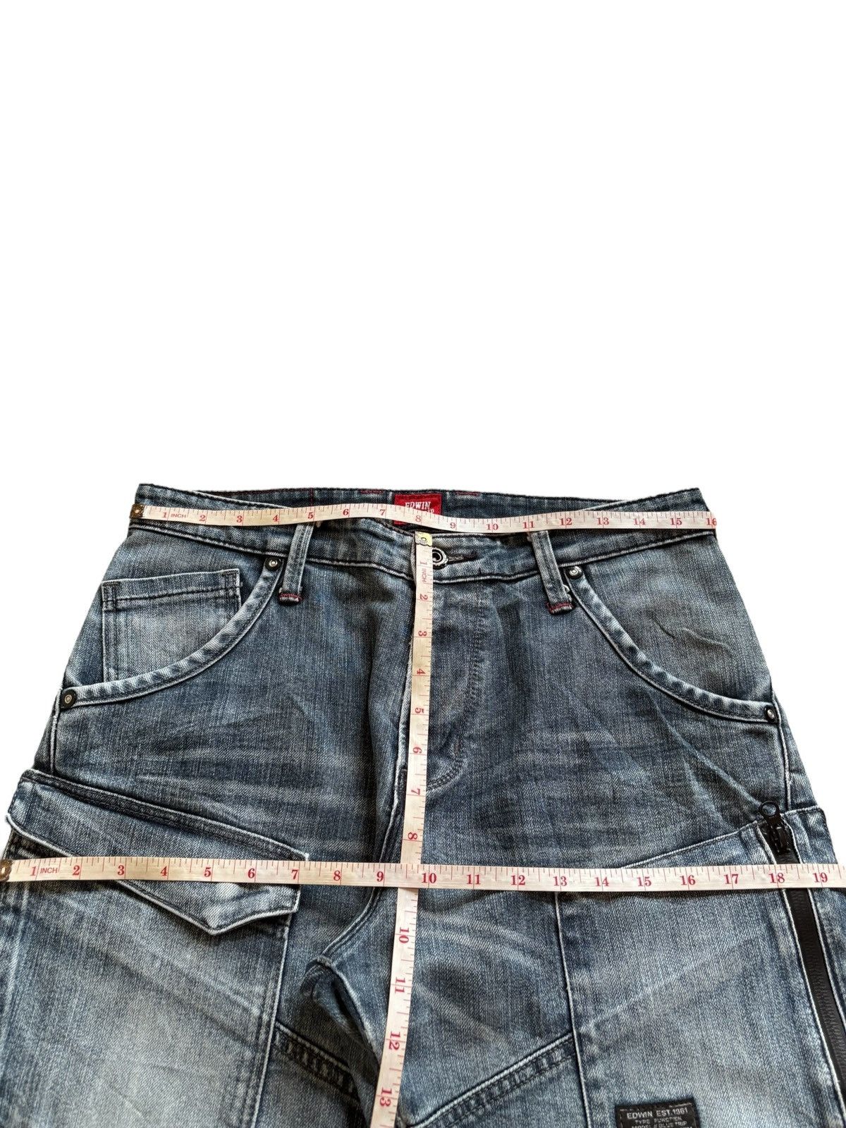 Edwin Vintage Edwin Blue Trip Mud Wash Curved Leg Distress Jean Size US 32 / EU 48 - 12 Thumbnail