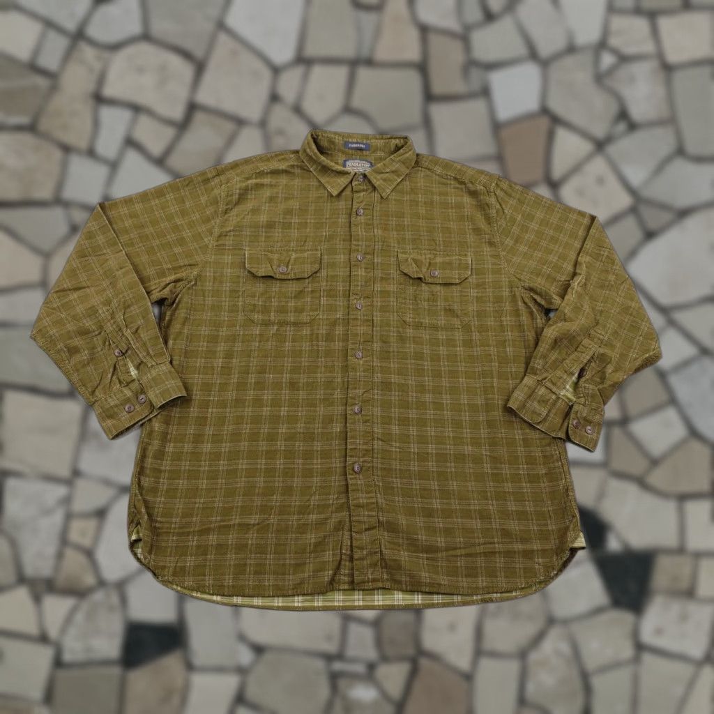 Pendleton Pendleton Shirt Mens XL Green Plaid Fairbanks Corduroy Roll Tab Button Up Long Sleeve Size US XL / EU 56 / 4 - 1 Thumbnail