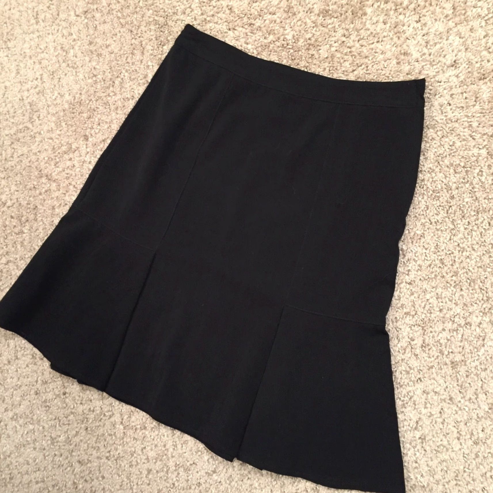 Vintage Wrapper Skirt Women Knee Length Black 7 Unlined USA Polyester Rayon Spandex Pencil Straight N/A Size 28" / US 6 / IT 42 - 2 Thumbnail