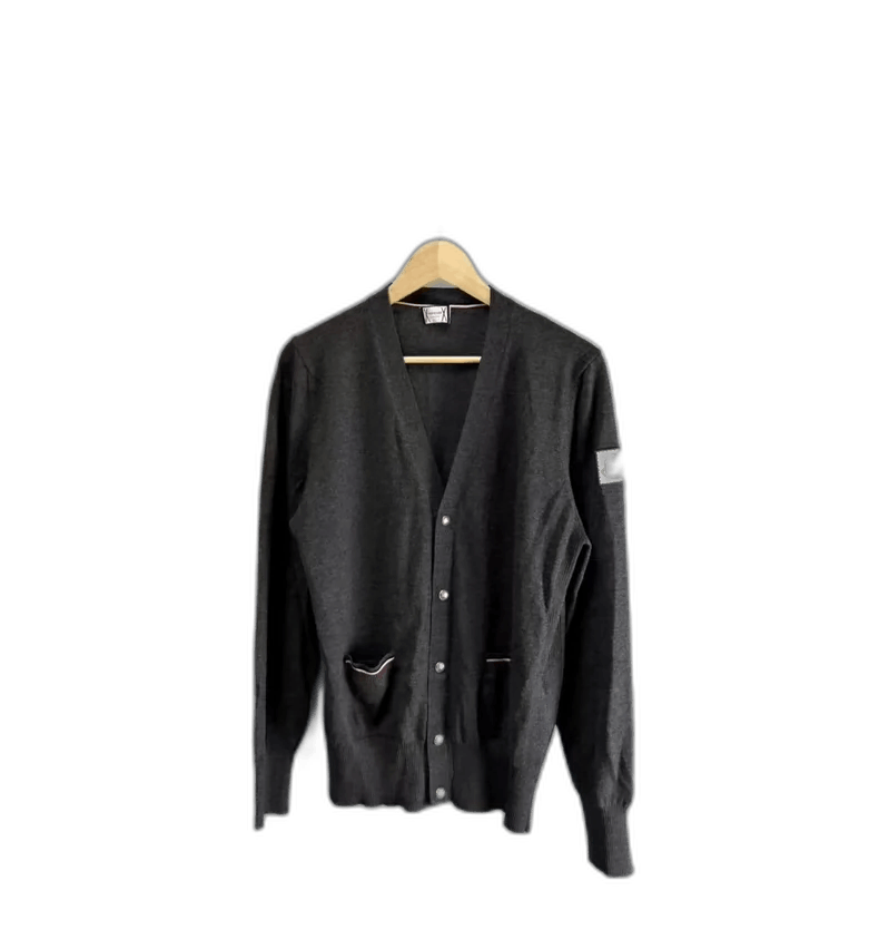 Moncler Moncler Gray Wool Button-Up Cardigan Size US XL / EU 56 / 4 - 1 Thumbnail