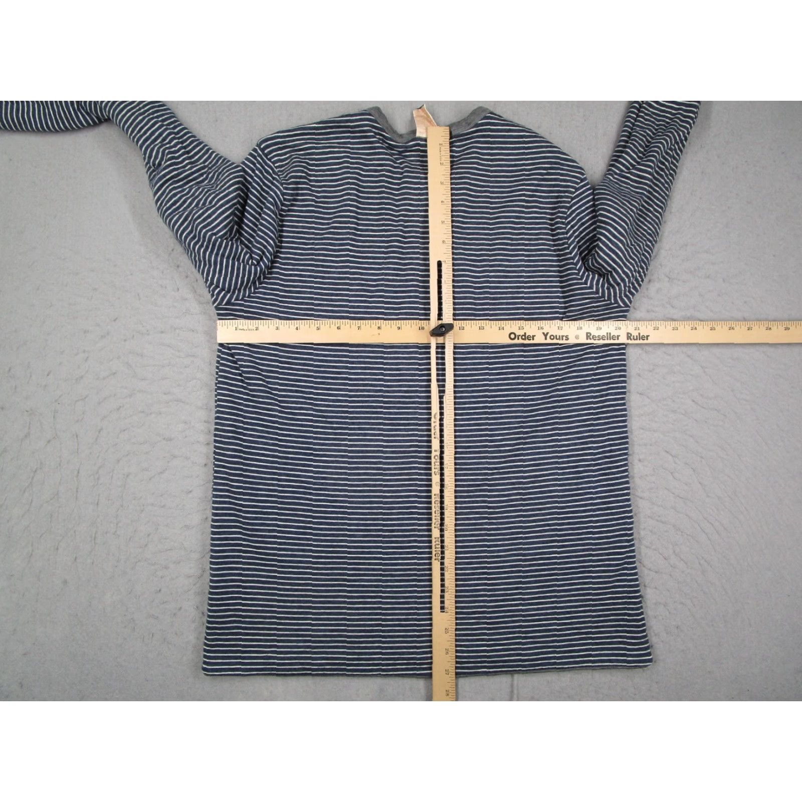 Faherty Faherty Shirt Mens Large Gray Reversible Long Sleeve Crewneck Bohemian Stripe Knit T-Shirt Size US L / EU 52-54 / 3 - 4 Thumbnail