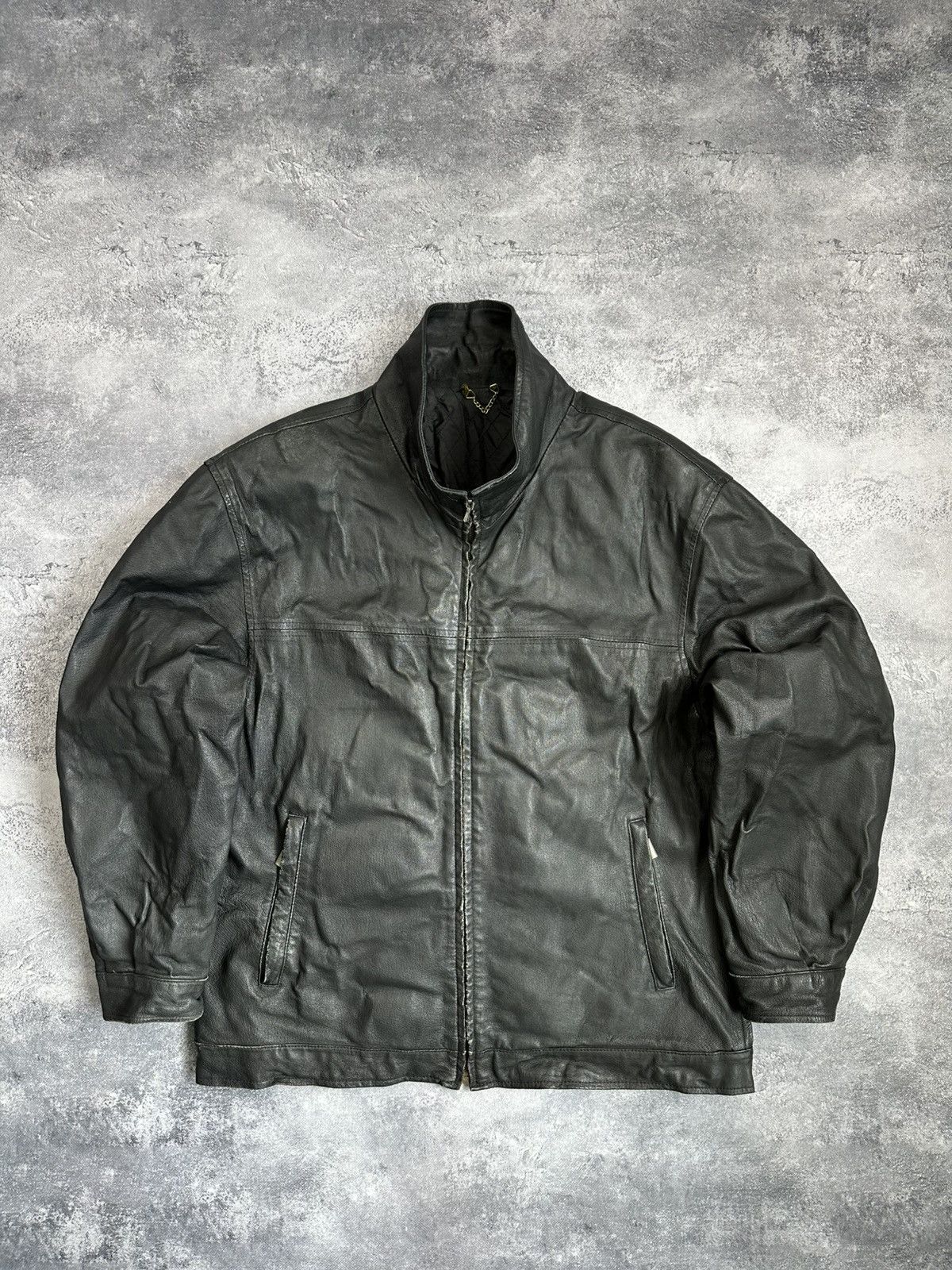 Japanese Brand Archive Heavy Japanese Vintage Black Leather Jacket Size US XL / EU 56 / 4 - 1 Thumbnail