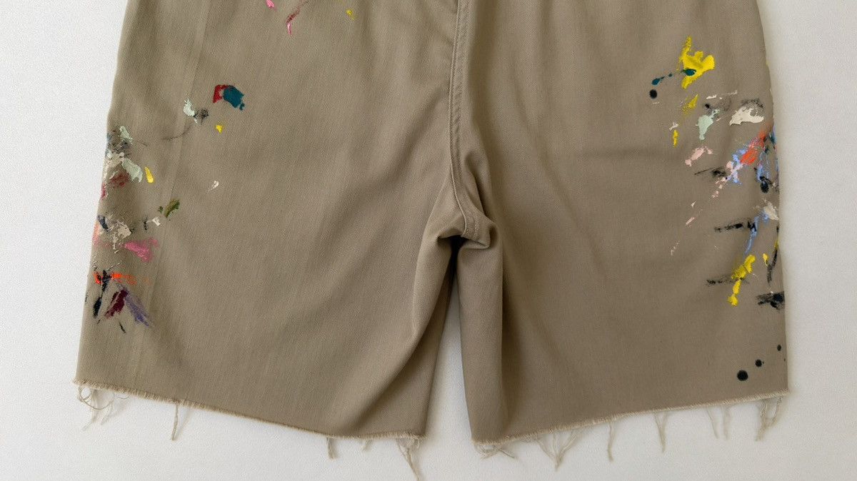 Gallery Dept. ‘Ricky’ Paint Splat Cut Off Beige Shorts Size US 32 / EU 48 - 19 Thumbnail