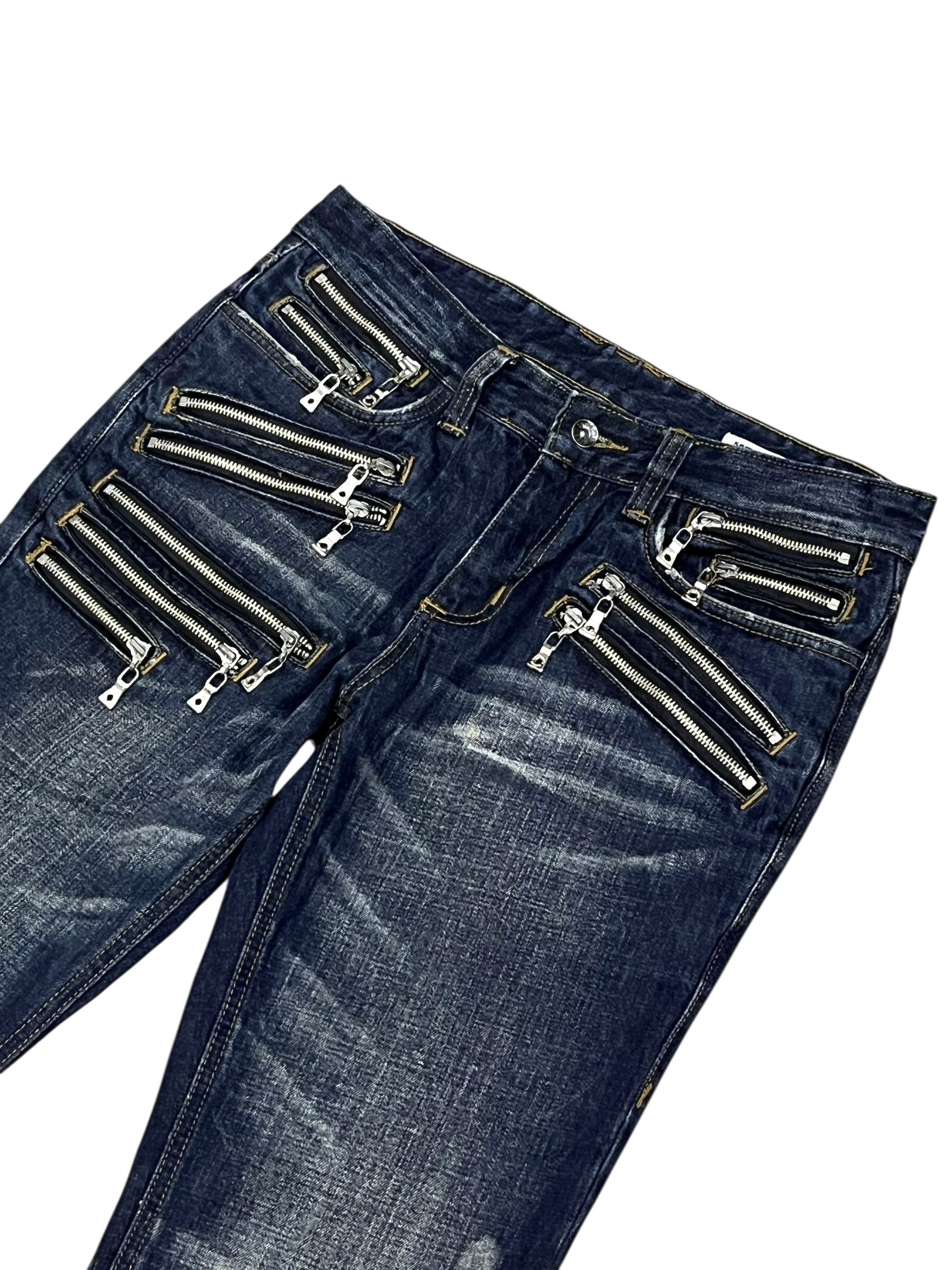 semanticdesign 🔥Ultra Rare Semantic Design Multi-Zipper Grunge Denim Size US 31 - 4 Thumbnail