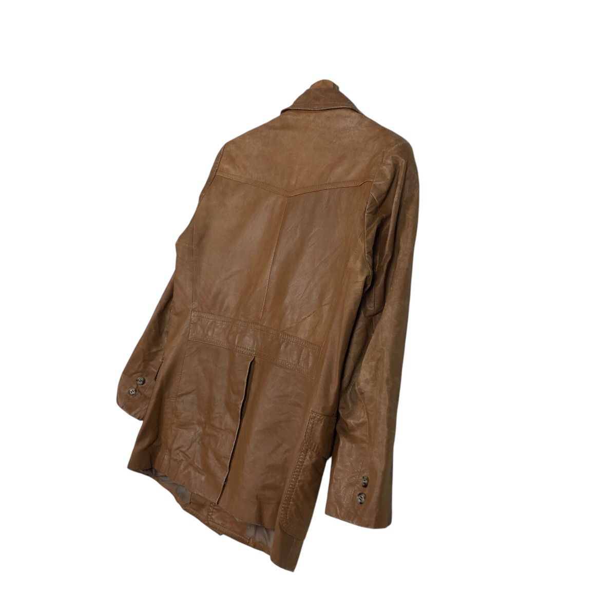 Japanese Brand 📌Vintage Leather Jacket Biker Wear Shlendid Issey Miyake Size US M / EU 48-50 / 2 - 11 Thumbnail