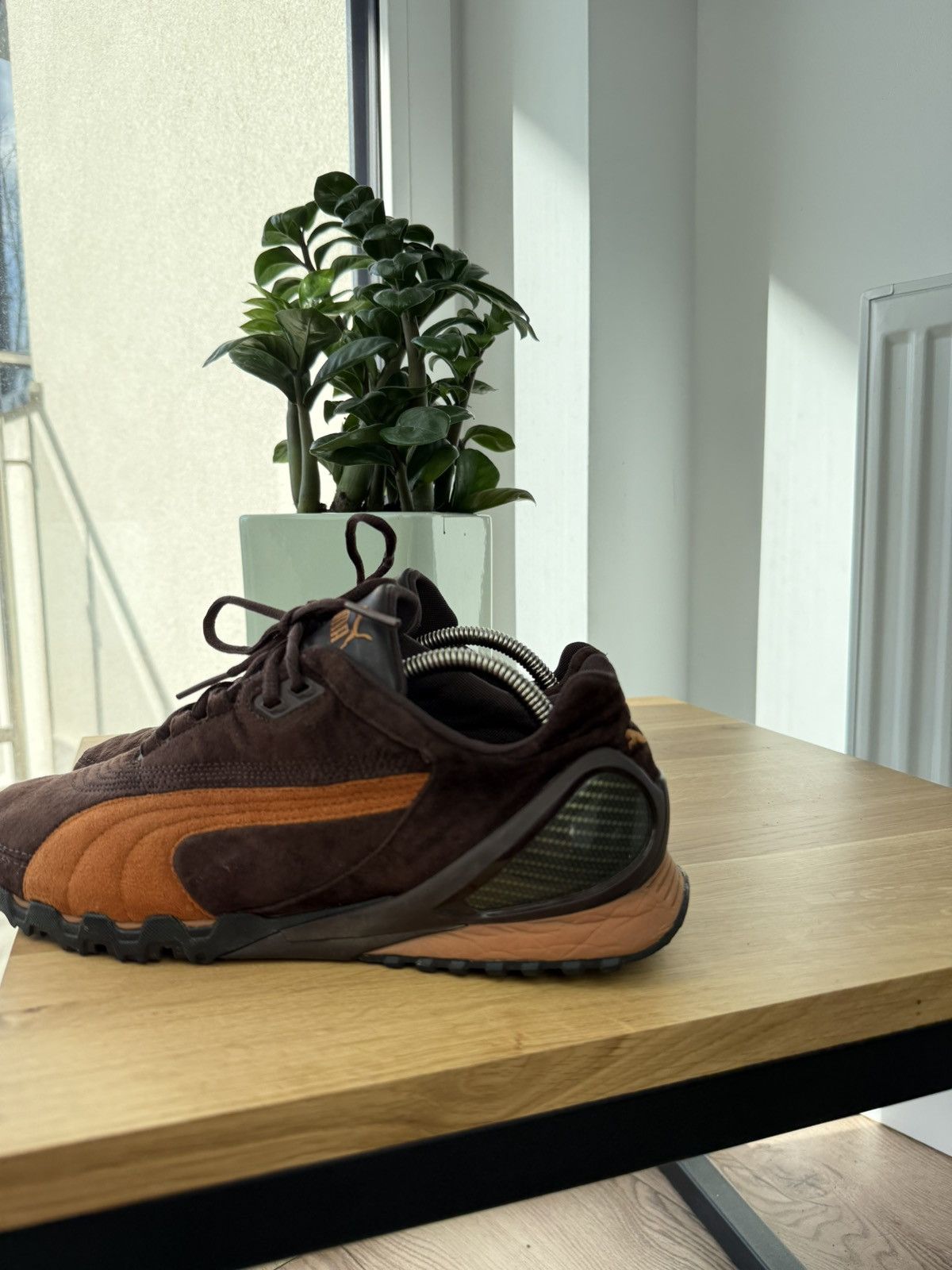 Puma Puma Ouninpihja vintage avant garde brown sneakers shoes 90s Size US 10.5 / EU 43-44 - 2 Thumbnail