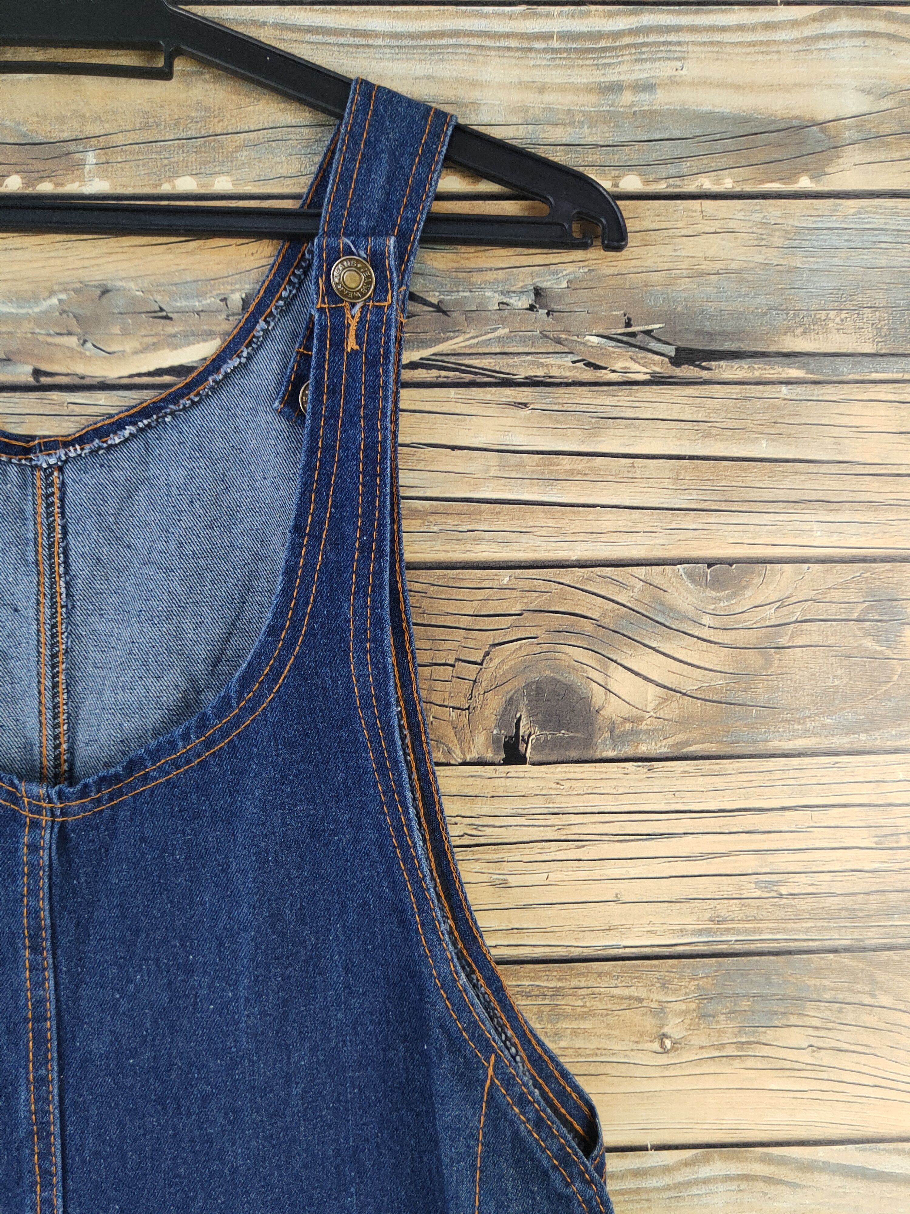 Other Japanese Brand Dark Blue Denim Skirt Jumpsuits Size 34" / US 12 / IT 48 - 4 Thumbnail