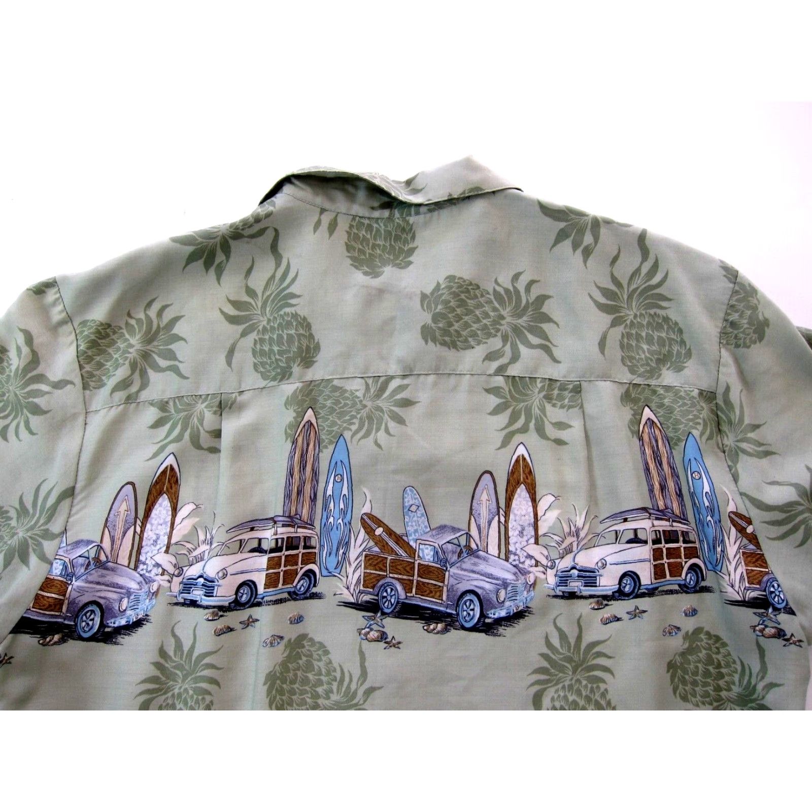 Vintage VTG Diamond Head Rayon Green Floral Surf Hawaiian Shirt Men L Size US L / EU 52-54 / 3 - 5 Thumbnail