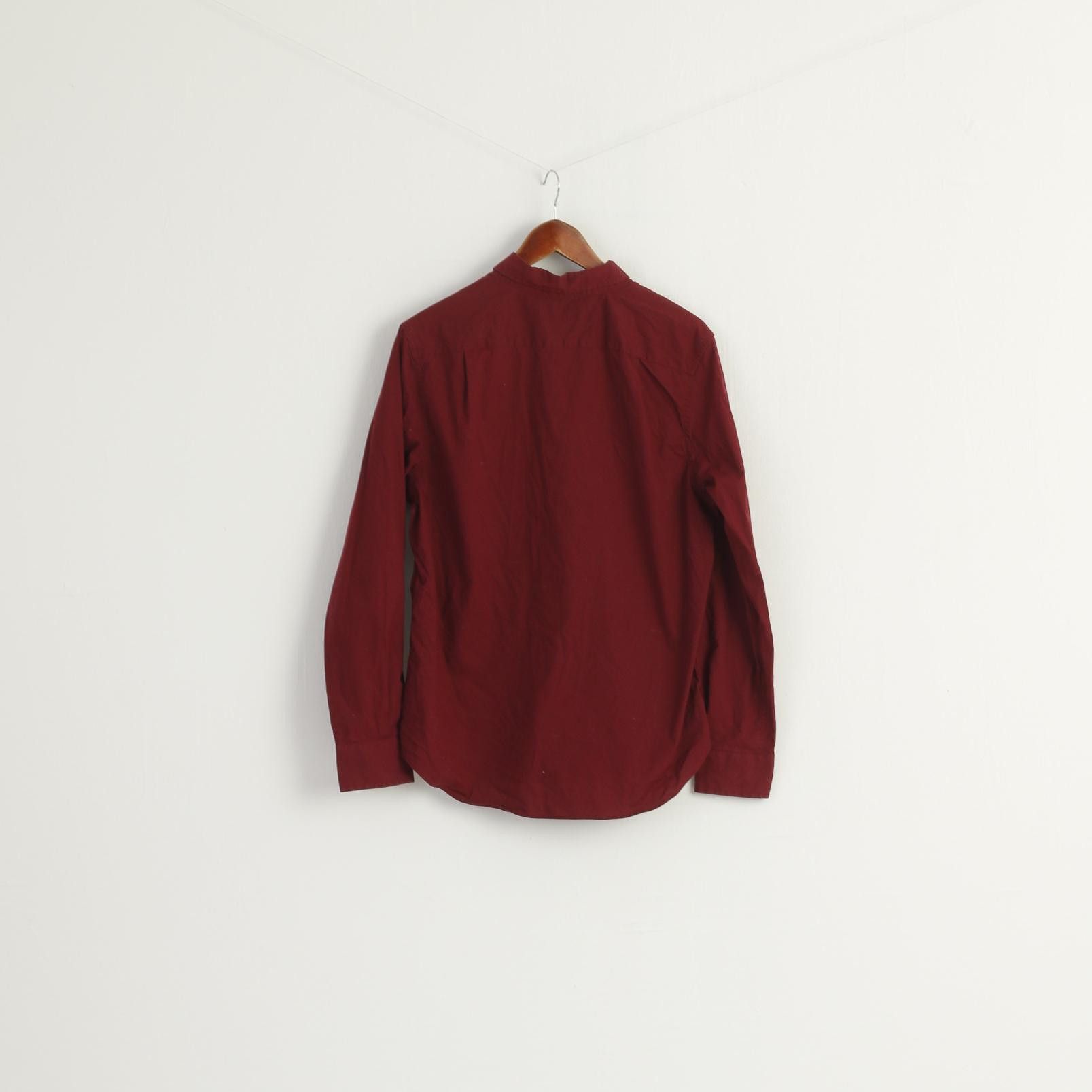 Nautica Nautica Men M Casual Shirt Maroon Cotton 9649 Size US M / EU 48-50 / 2 - 7 Thumbnail