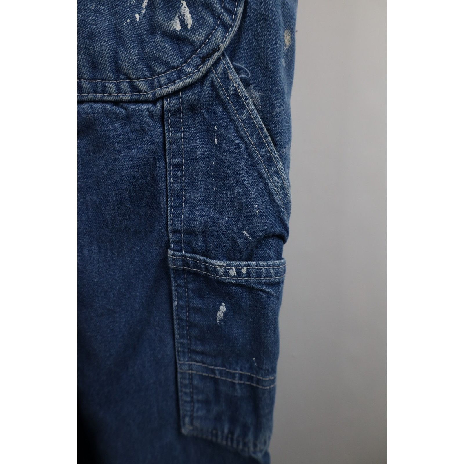 Vintage Vintage 90s Streetwear Thrashed Wide Leg Denim Overalls Size US 42 / EU 58 - 18 Thumbnail