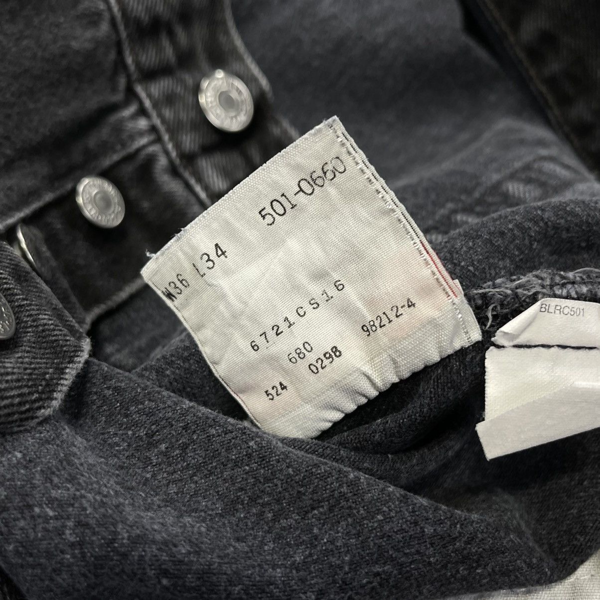 Levi's Vintage Levi’s 501 Jeans Black Denim 34x33 Size US 34 / EU 50 - 8 Thumbnail