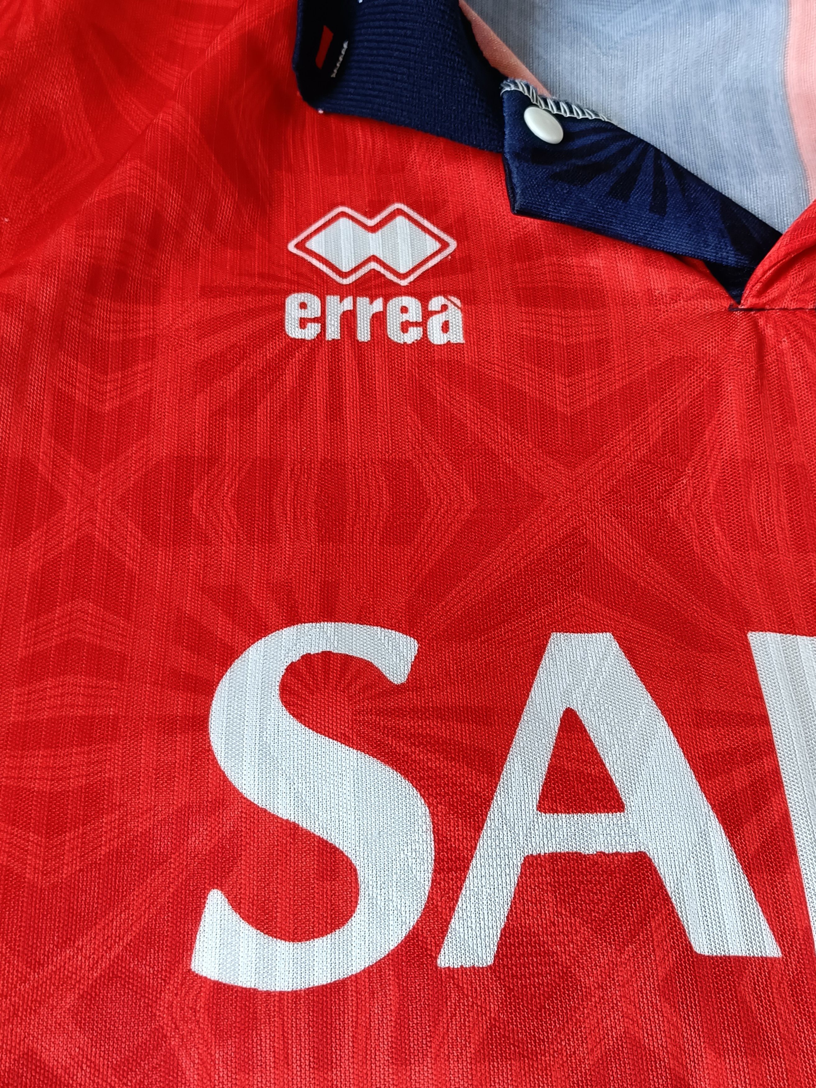Errea Genoa 1992-1994 Home Longsleeve shirt Size US L / EU 52-54 / 3 - 3 Thumbnail
