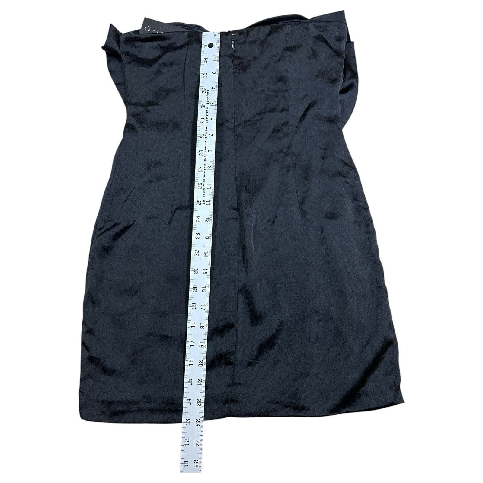 Other Thirty Thirty Mini Short Black Dress Satin Bow Strapless Size M / US 6-8 / IT 42-44 - 5 Thumbnail