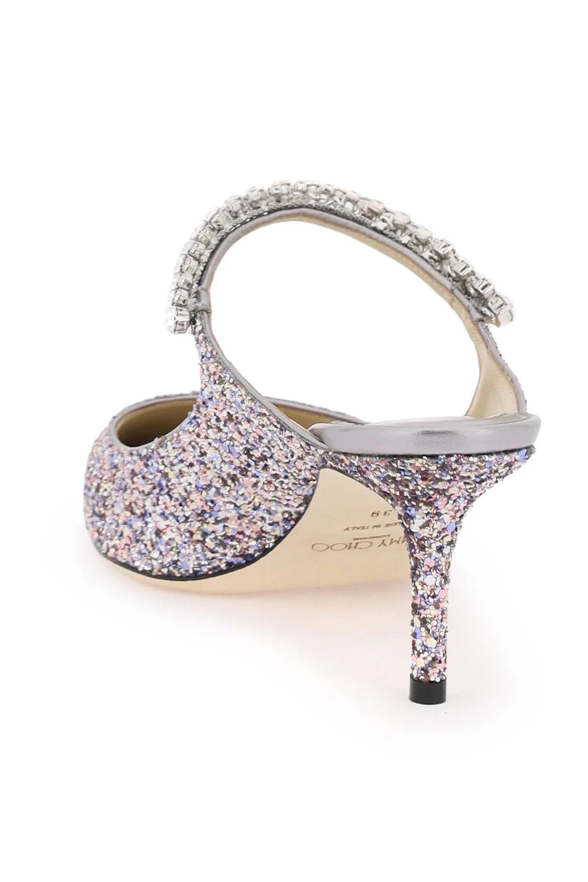 Jimmy Choo o1s22i1n1024 Bing 65 Glitter Mules in Multicolor Size US 10 / IT 40 - 3 Thumbnail