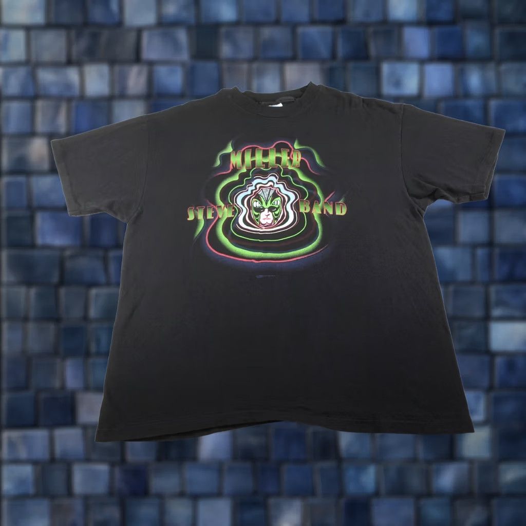 Hanes VINTAGE Steve Miller Band Shirt Mens XL Black Summer Tour 1995 90s Psychedelic Size US XL / EU 56 / 4 - 1 Thumbnail