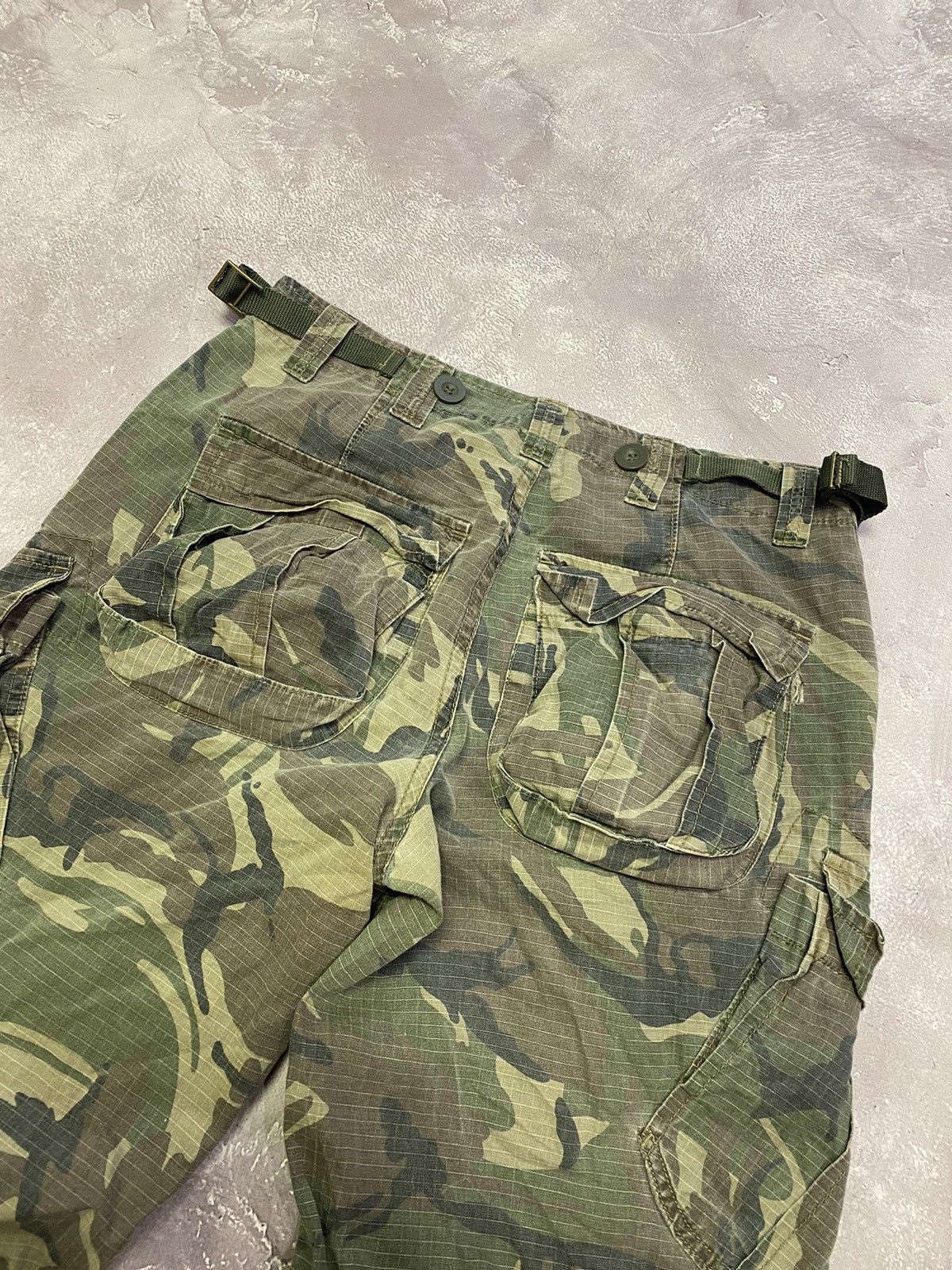 Vintage Hype Vintage Fishbone Cargo Camo Military Pants Bondage Size US 30 / EU 46 - 10 Thumbnail