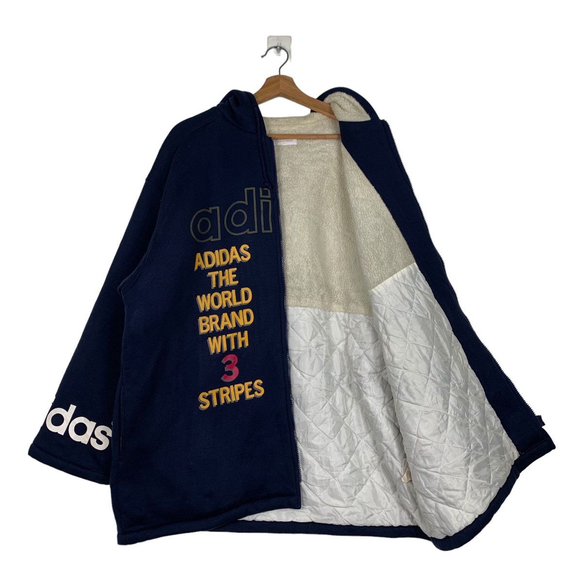 Adidas ADIDAS TREFOIL BIG LOGO SHERPA HODDIES #0183-C9 Size US S / EU 44-46 / 1 - 12 Thumbnail