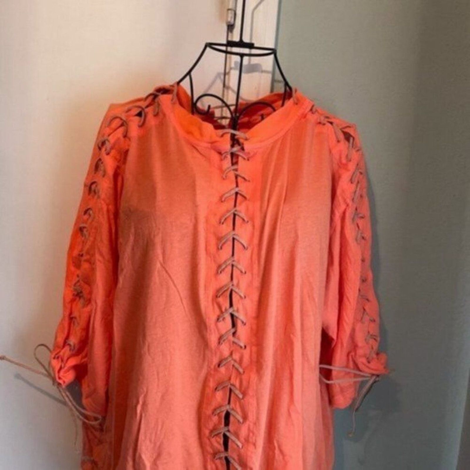 Unravel Project Unravel Project lace up shirt orange L Size L / US 10 / IT 46 - 3 Thumbnail