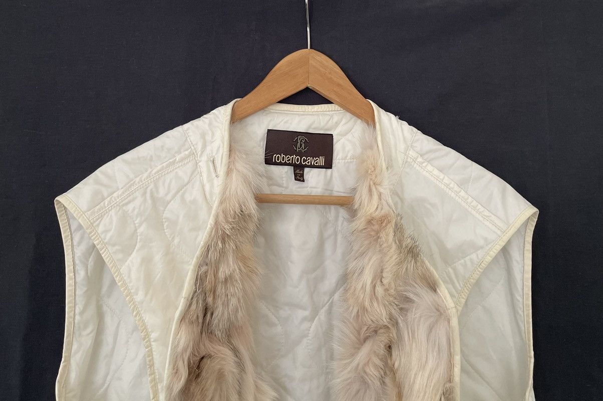 Roberto Cavalli Quilted open front vest with shearling trim Size US M / EU 48-50 / 2 - 4 Thumbnail