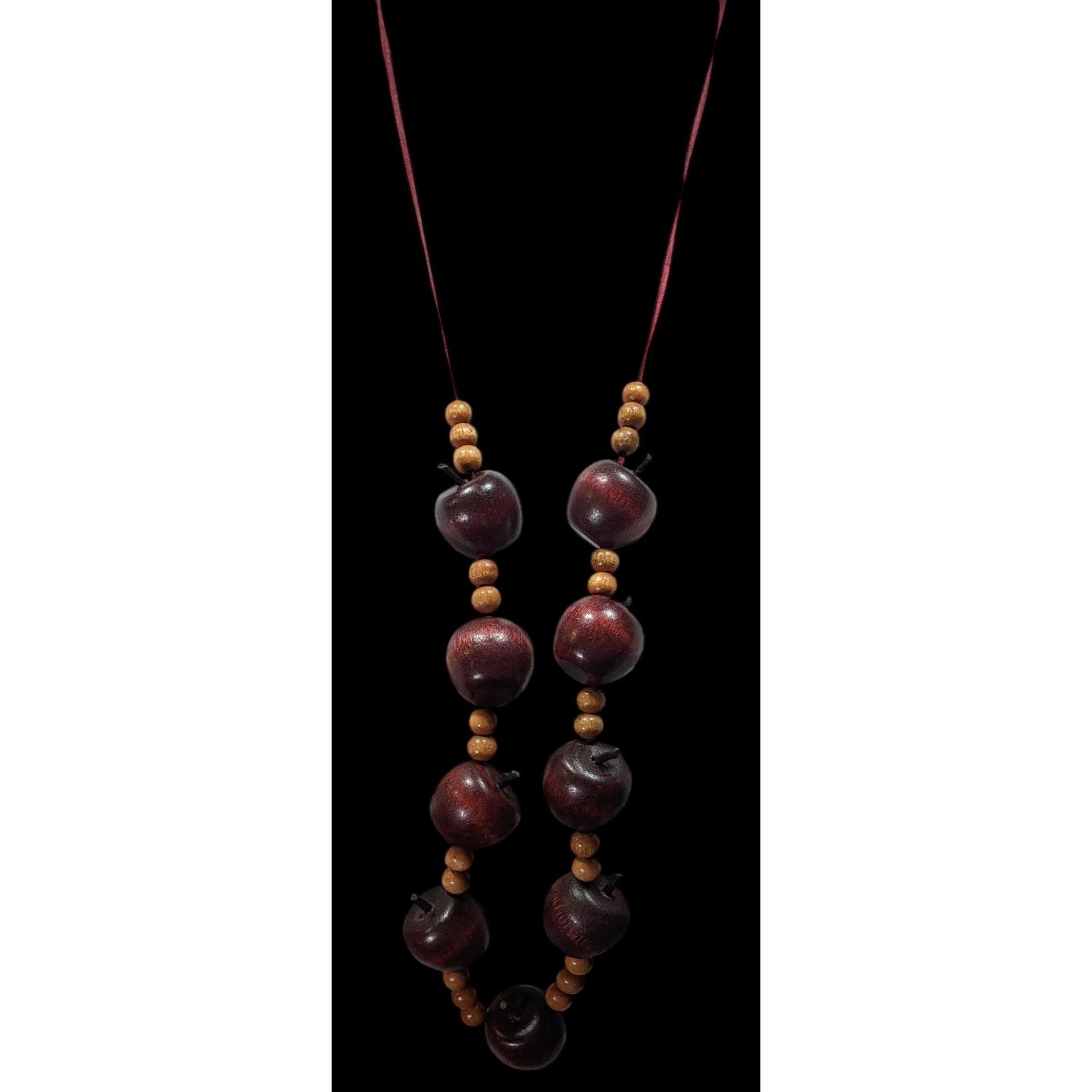 Other Vintage Wooden Apple Beaded Teacher Necklace Size ONE SIZE - 2 Thumbnail