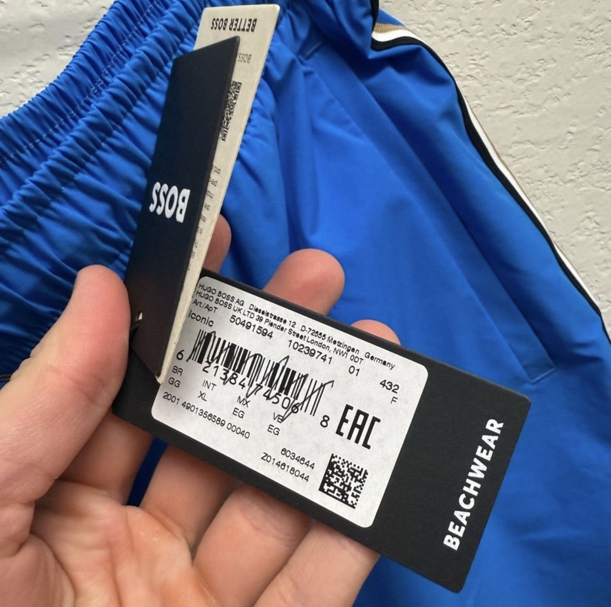 Hugo Boss BOSS Drawstring Logo Swimming Trunks Size US 36 / EU 52 - 2 Thumbnail