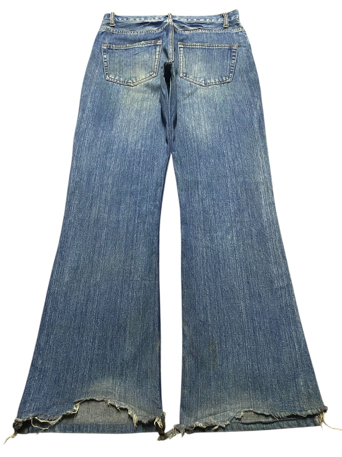 Seditionaries Vintage Japanese Brand Nylaus Grunge Distressed Flare Jeans Size US 31 - 2 Thumbnail