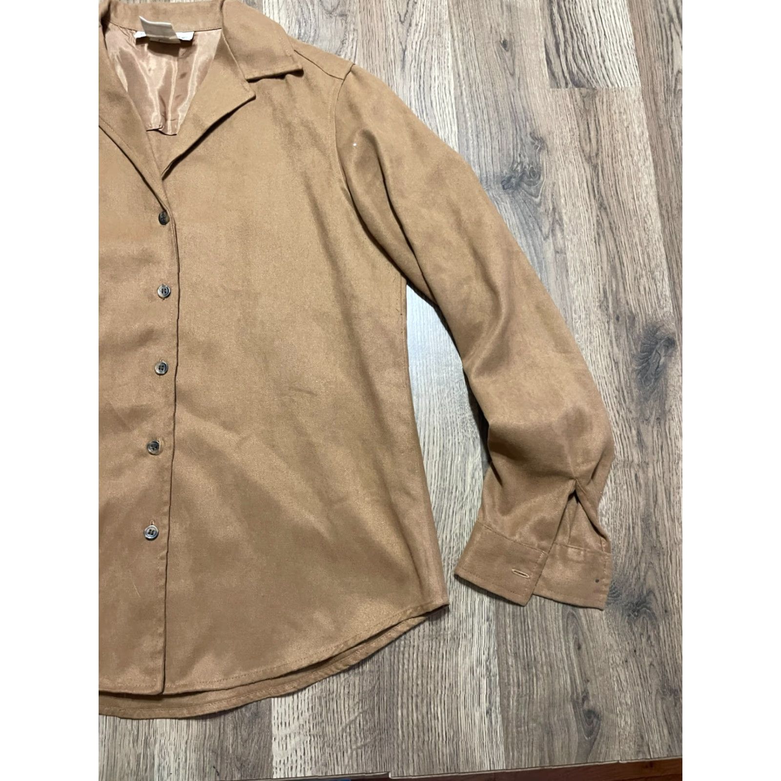 Evan Picone Evan Picone Shirt Women's Size Small Brown Button Up Long Sleeve Vintage No Size S / US 4 / IT 40 - 4 Thumbnail