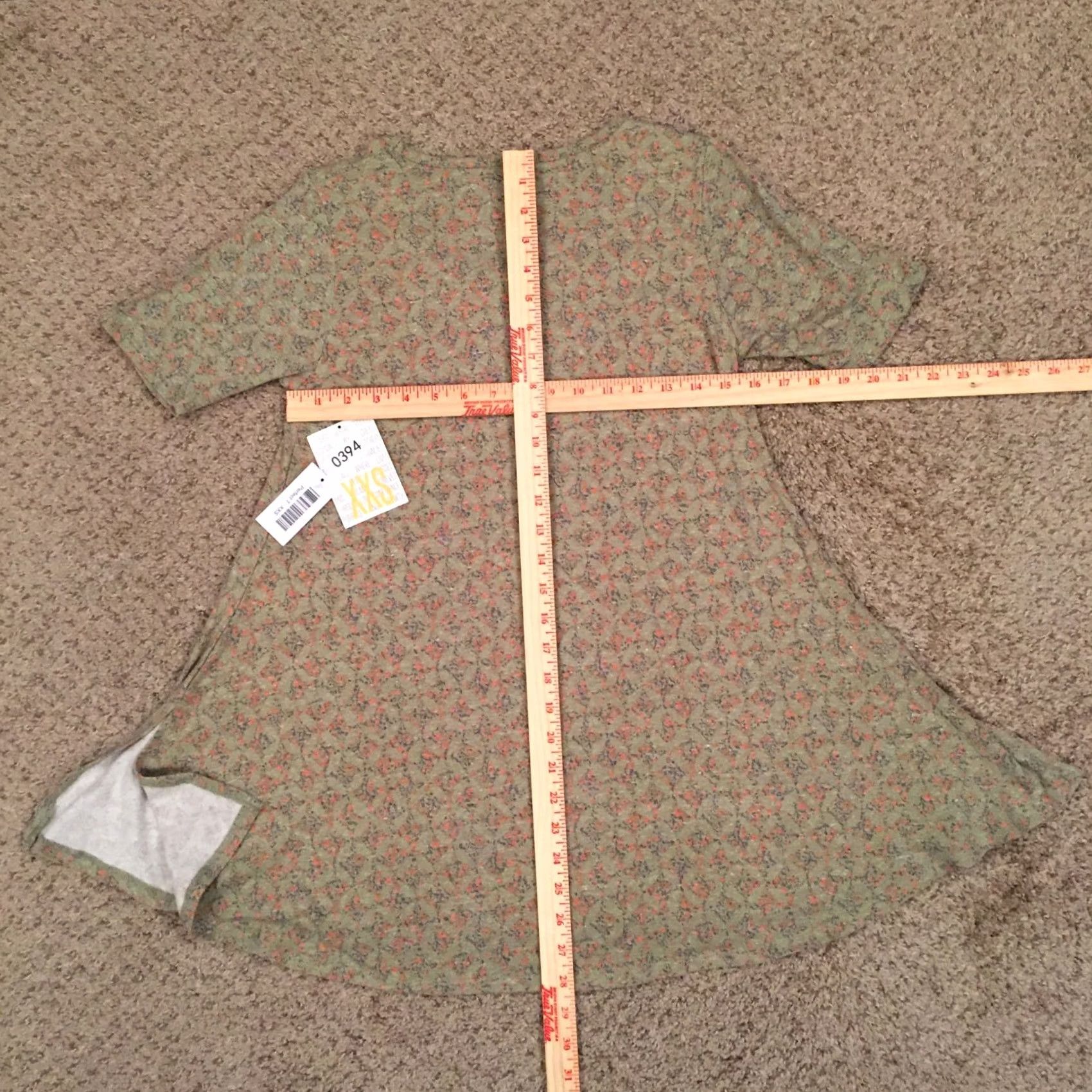Vintage LuLaRoe Perfect T T-Shirt Womens XXS Green Floral Short Sleeve Tunic Top New Size XXS / US 00 / IT 34 - 5 Thumbnail