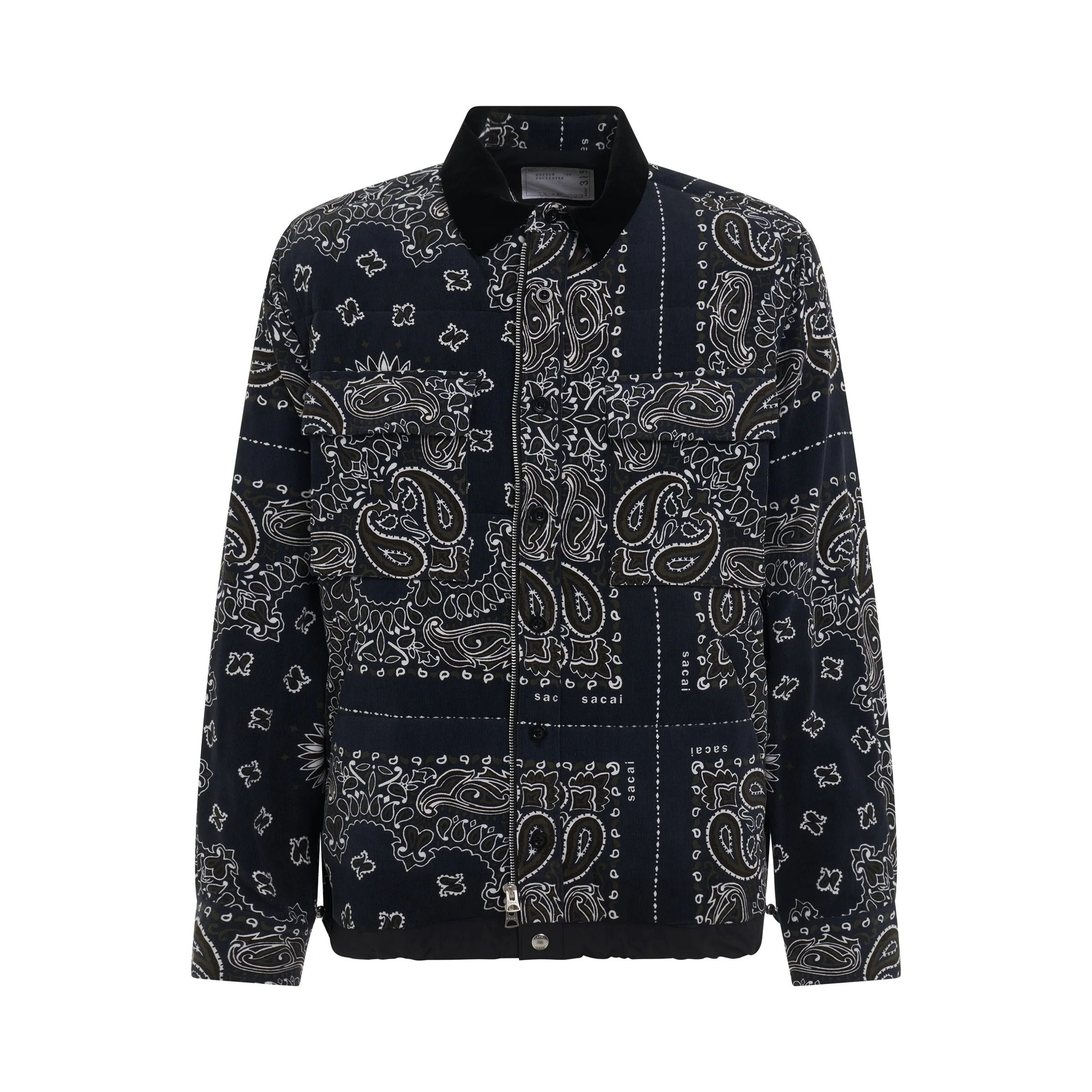 Sacai o1mris0824 Long Sleeve Shirt in Navy Size US M / EU 48-50 / 2 - 1 Thumbnail