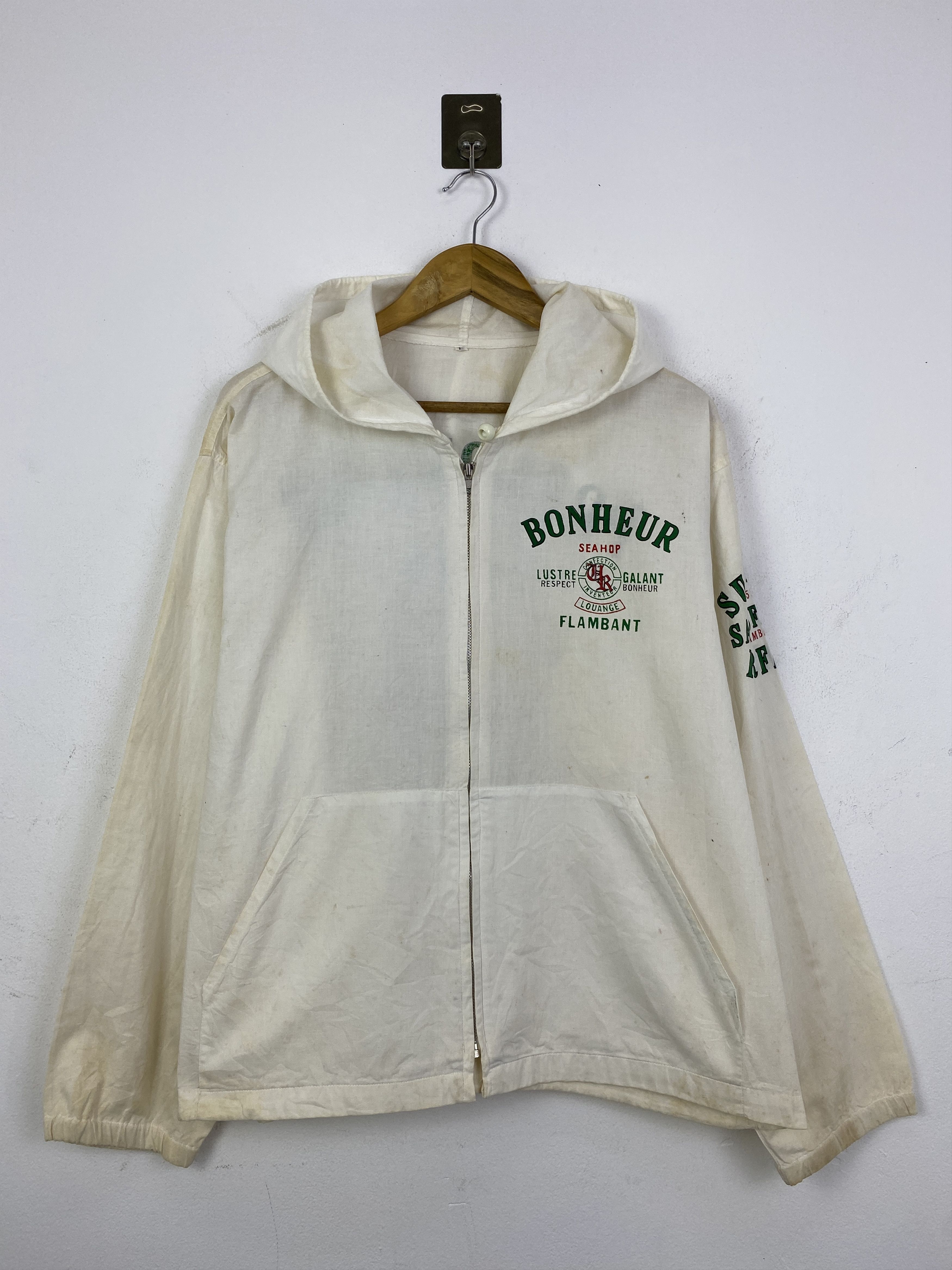 Japanese Brand Vintage Bonheur Seahop Club Zipper Hooded Jacket JA0193 Size US L / EU 52-54 / 3 - 1 Thumbnail