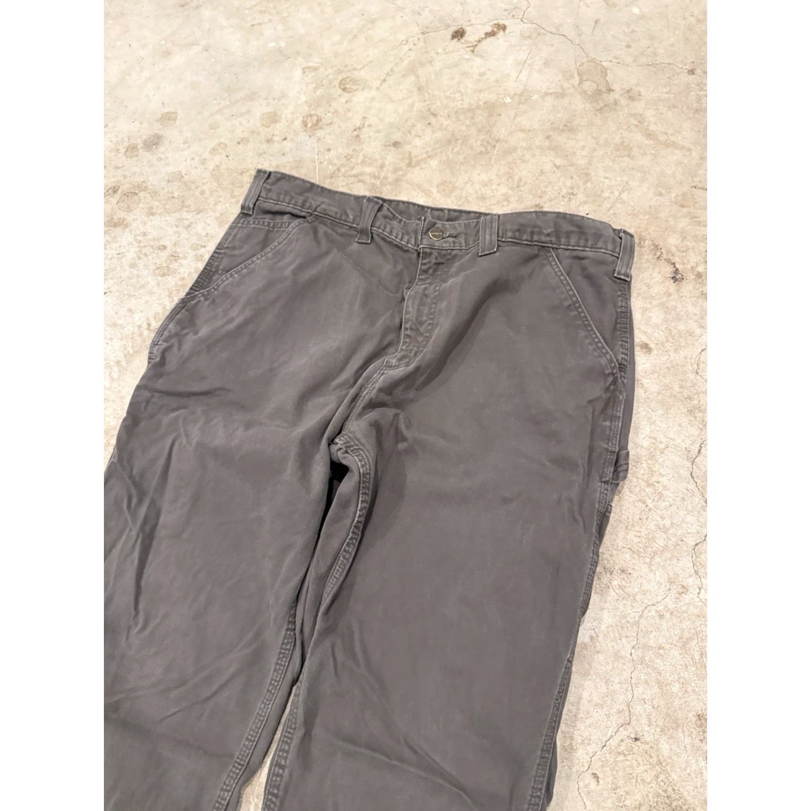 Carhartt Carhartt Mens Pants B324 DFE 38x34 (36x32) brown Work Grunge utility Distressed casual Size US 36 / EU 52 - 4 Thumbnail