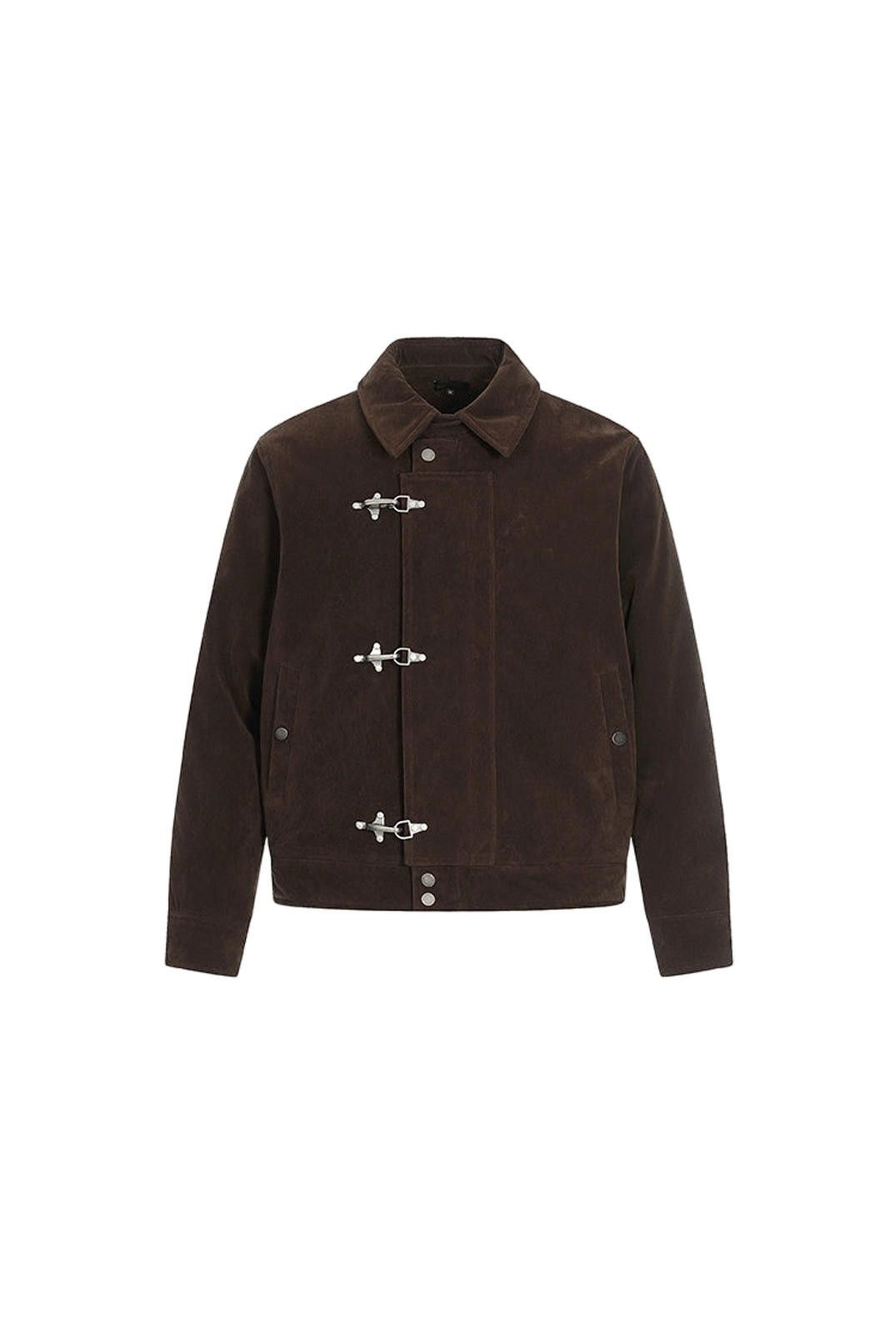 Vintage Fireman Clasp Brown Suede Jacket Size US M / EU 48-50 / 2 - 5 Thumbnail