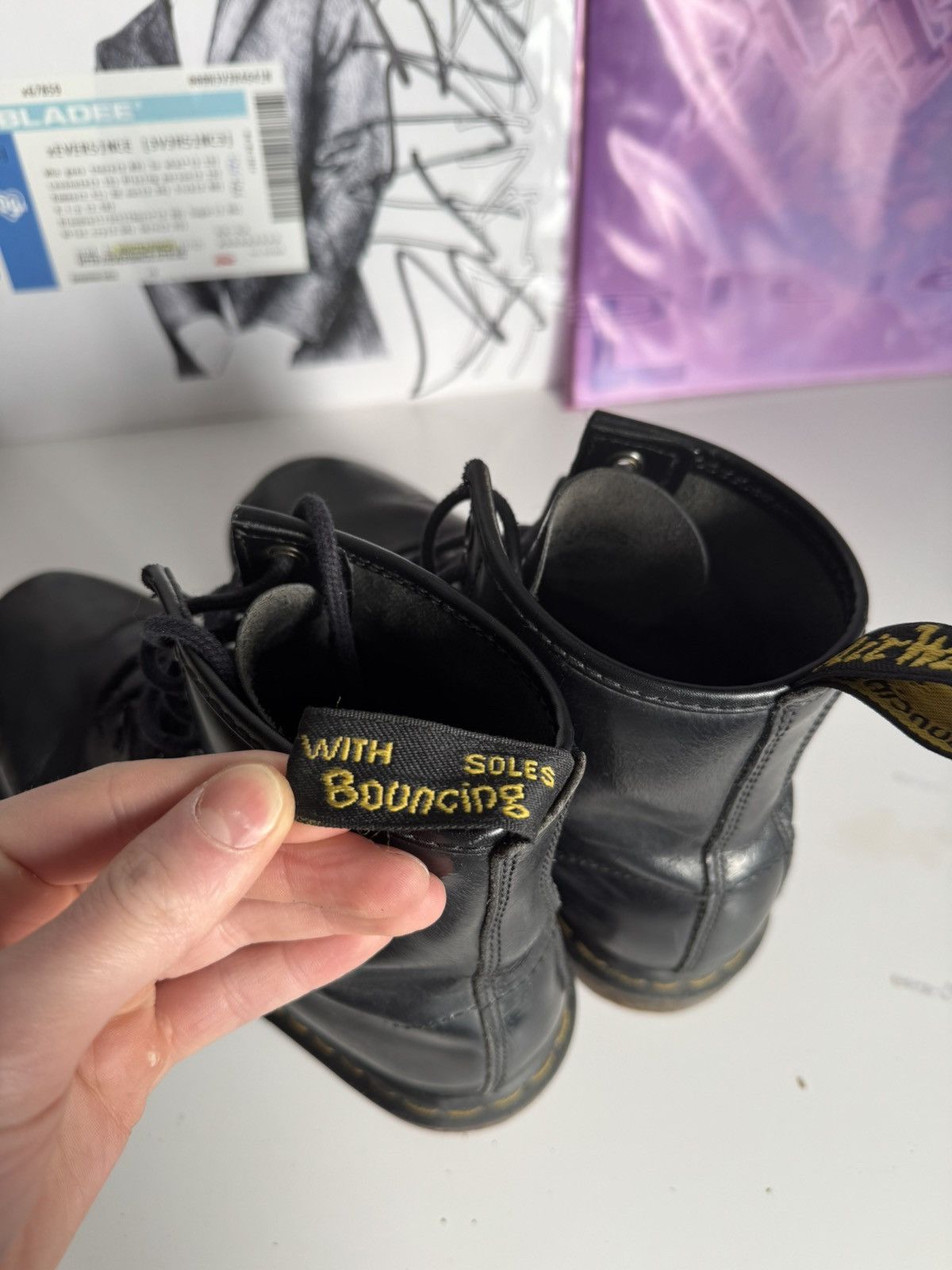 Dr. Martens Dr. Martens 1460 Black Smooth Leather Boots Made In UK Size US 8 / EU 41 - 11 Thumbnail