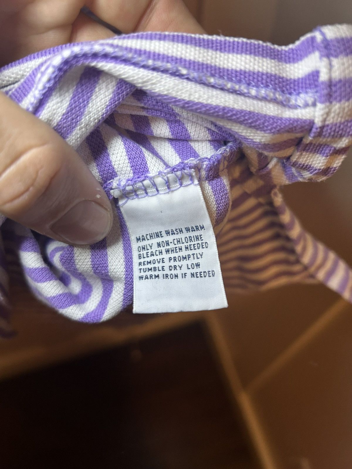 Polo Ralph Lauren Vintage Polo by Ralph Lauren purple/white striped polo shirt Size US L / EU 52-54 / 3 - 9 Thumbnail