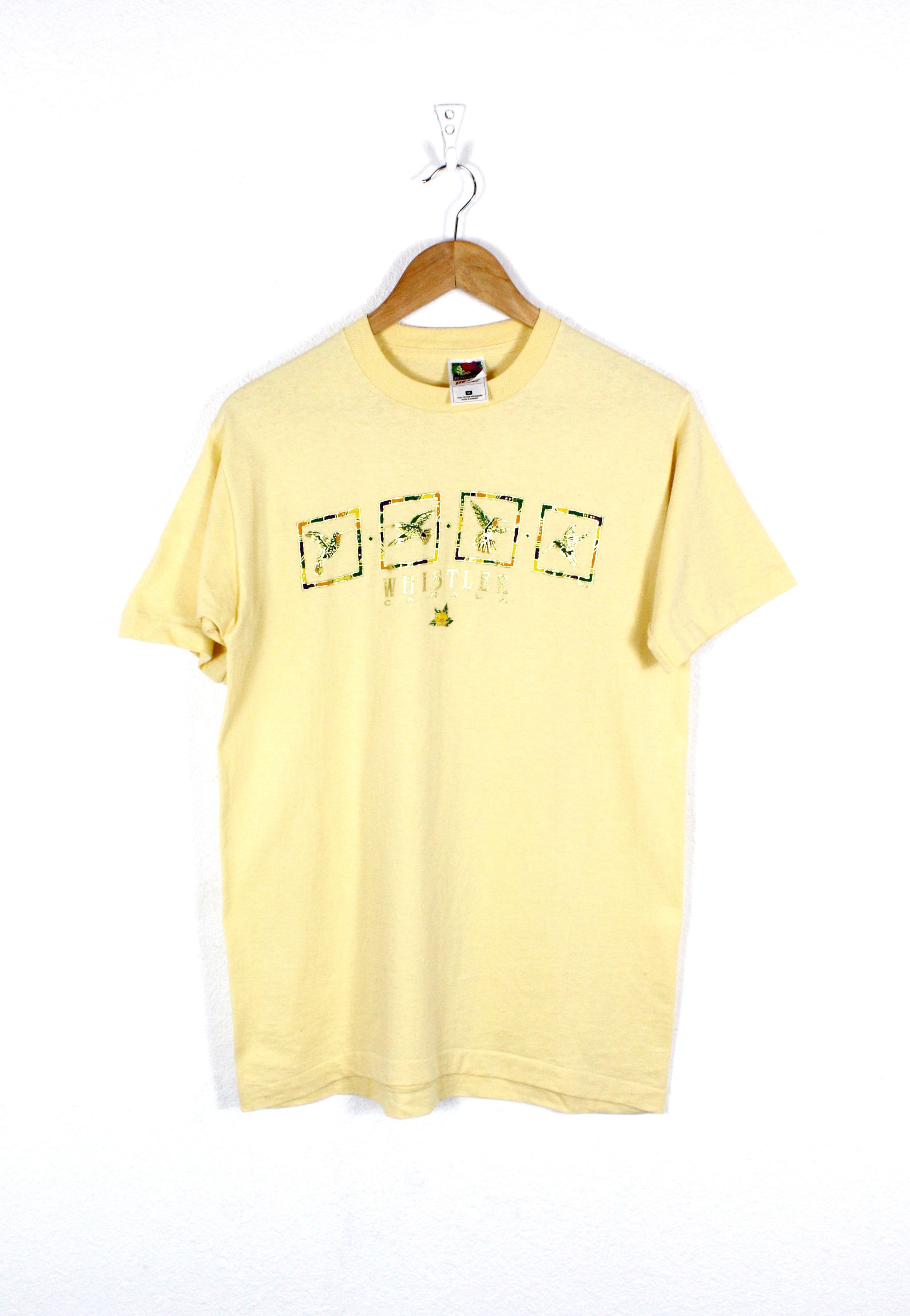 Vintage Vintage Whistler Canada Birds Graphic Logo Tee T-shirt 90s Size US M / EU 48-50 / 2 - 1 Thumbnail